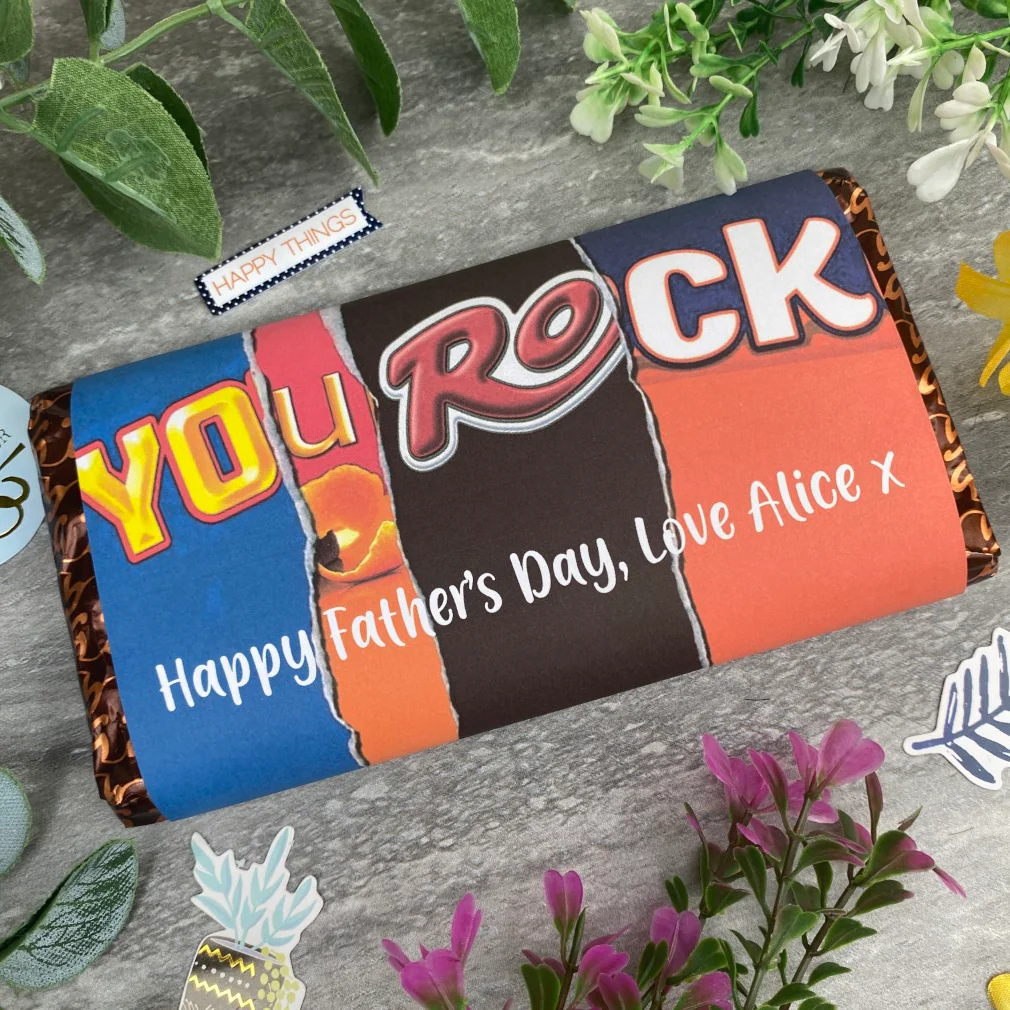 Personalised Chocolate Bar 'You Rock' - Image 10