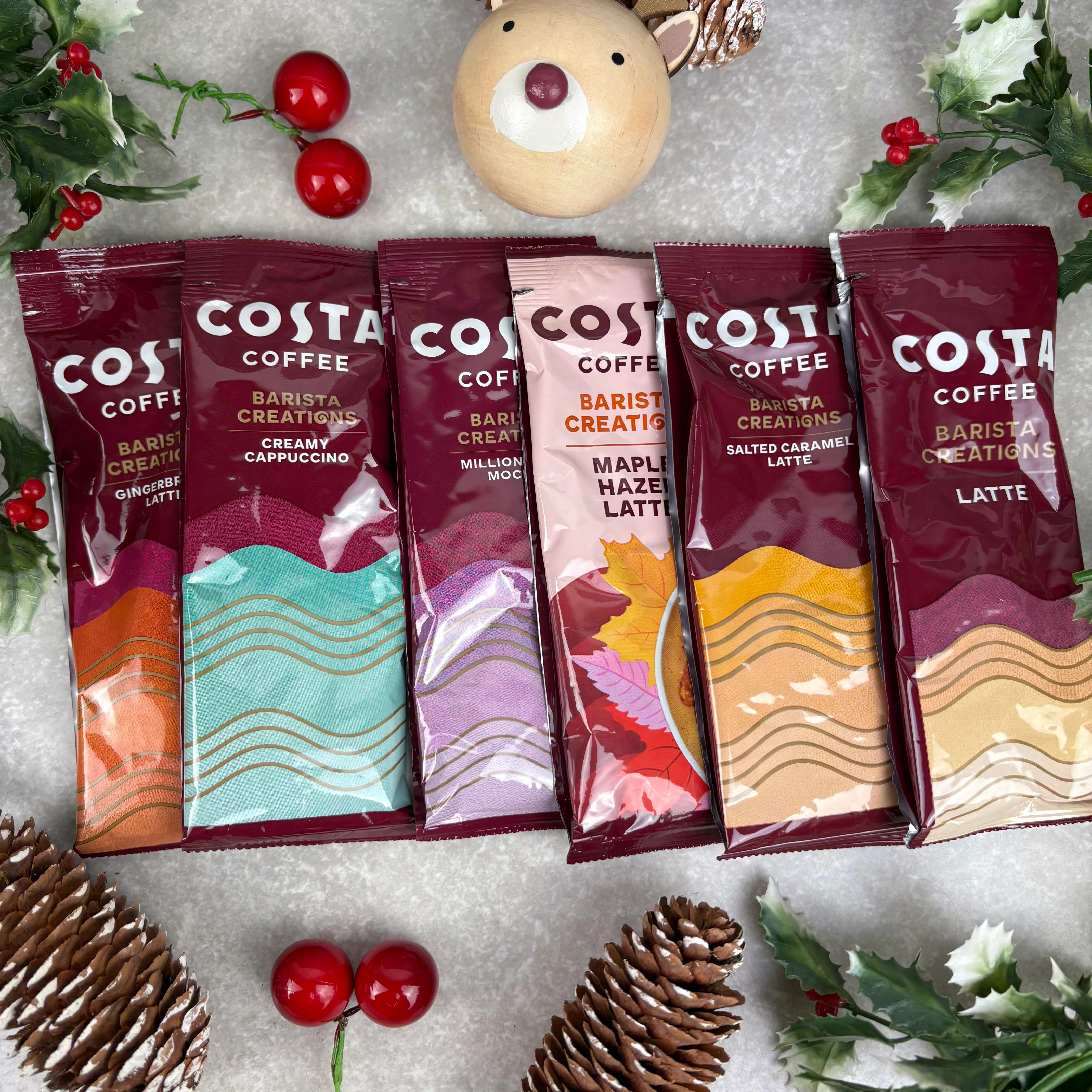 Personalised Christmas Coffee Letterbox Gift – Costa Coffee Sachets & Gingerbread Men Biscuits - Image 4