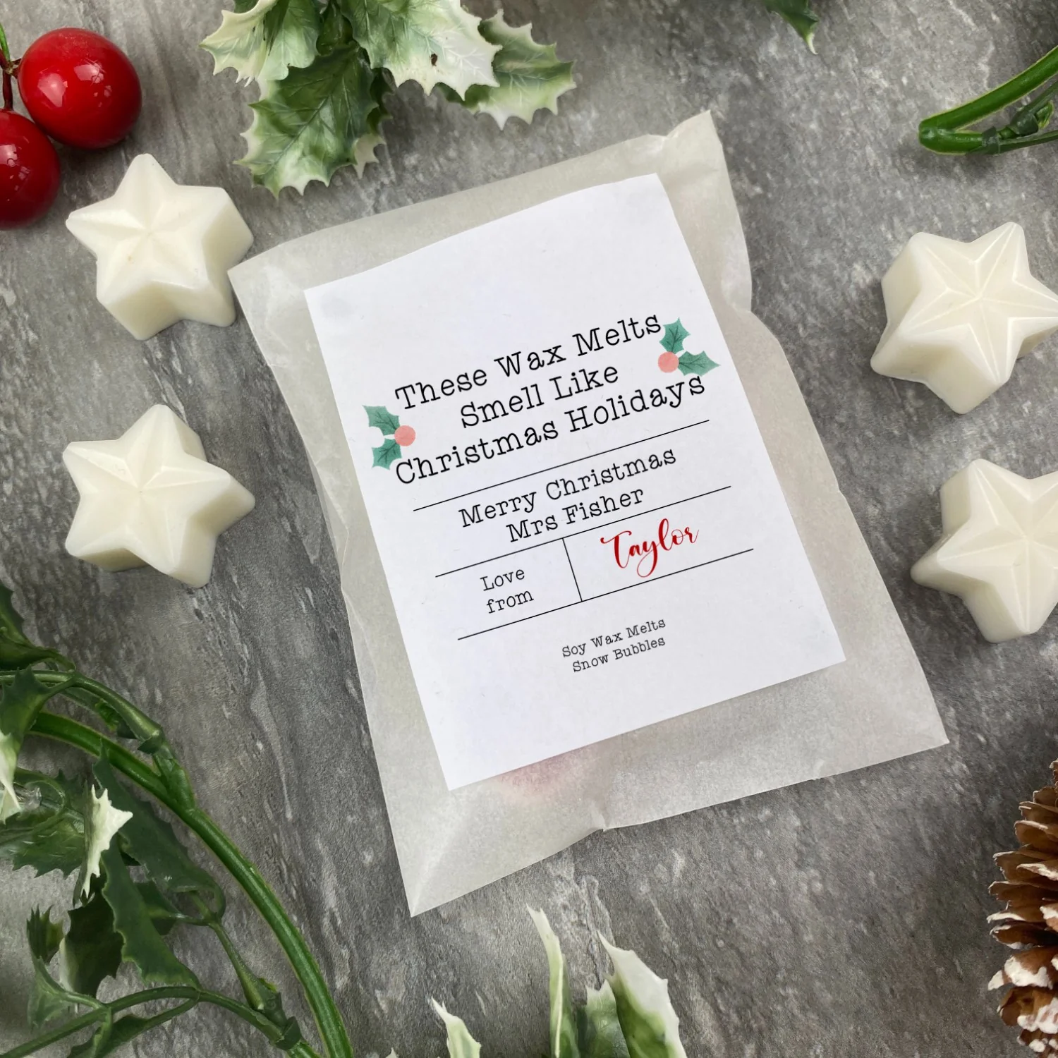 Personalised Christmas Holidays Wax Melts - Image 8