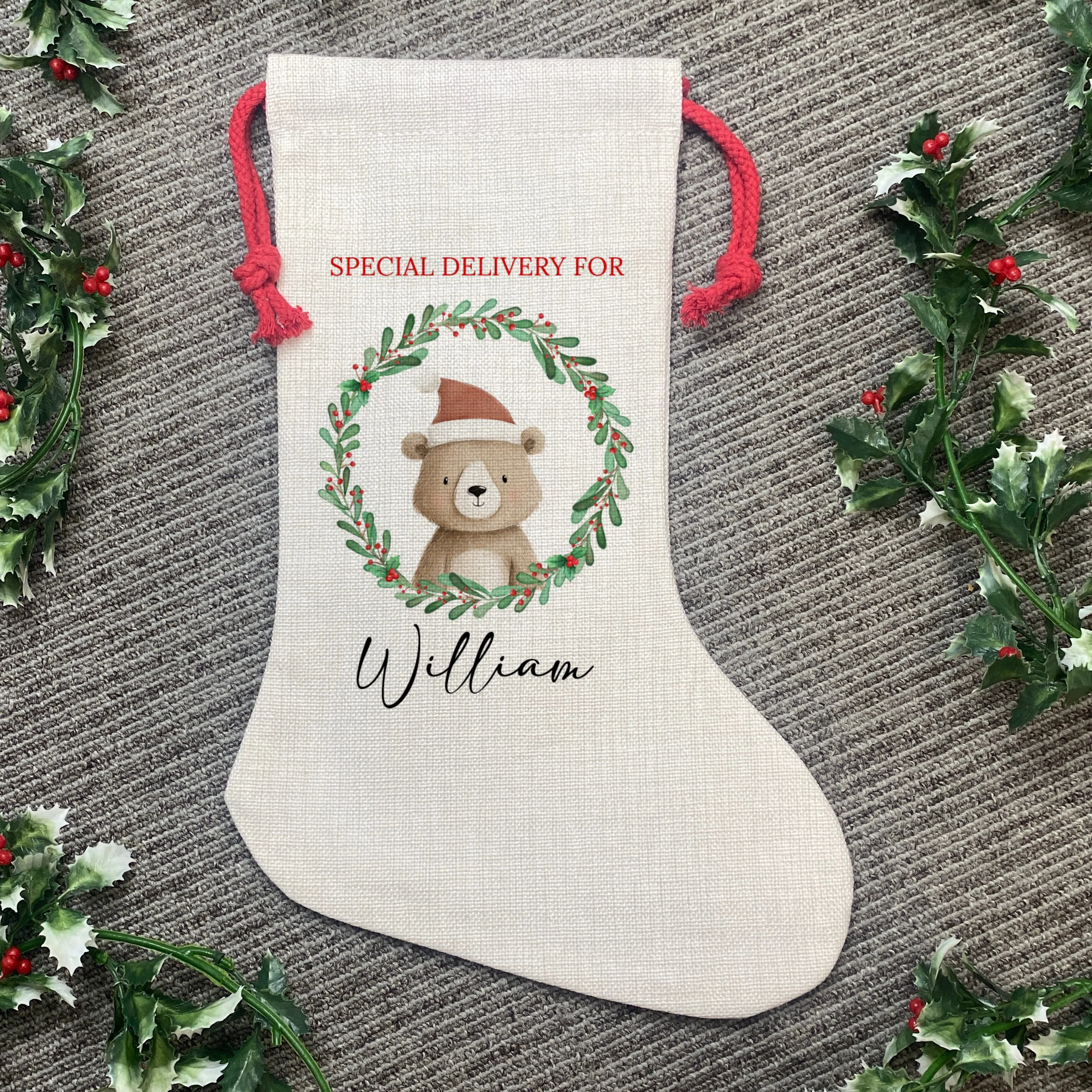 Personalised Christmas Stocking - Festive friends - Image 2