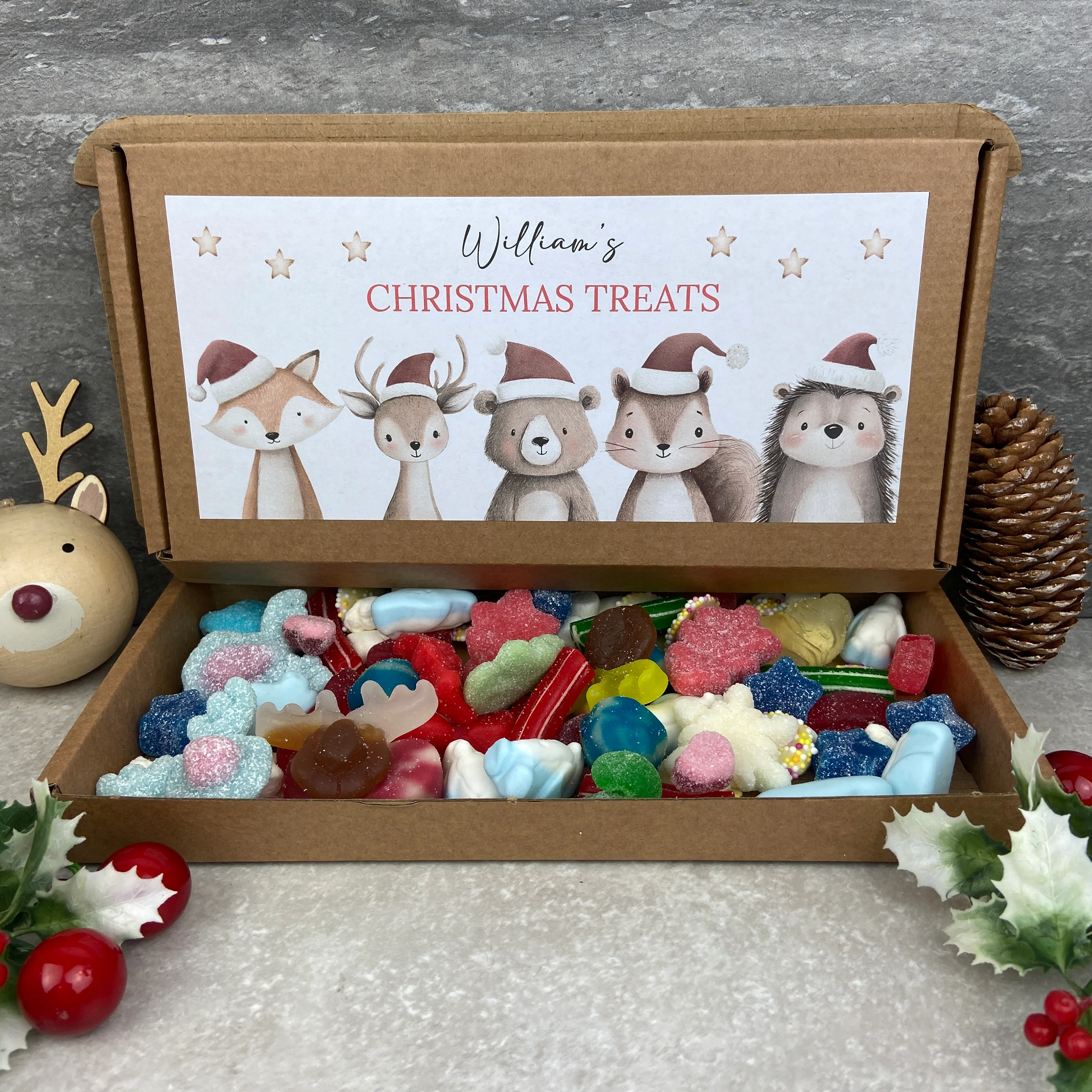 Personalised Christmas Sweet Box - Festive Friends - Image 12