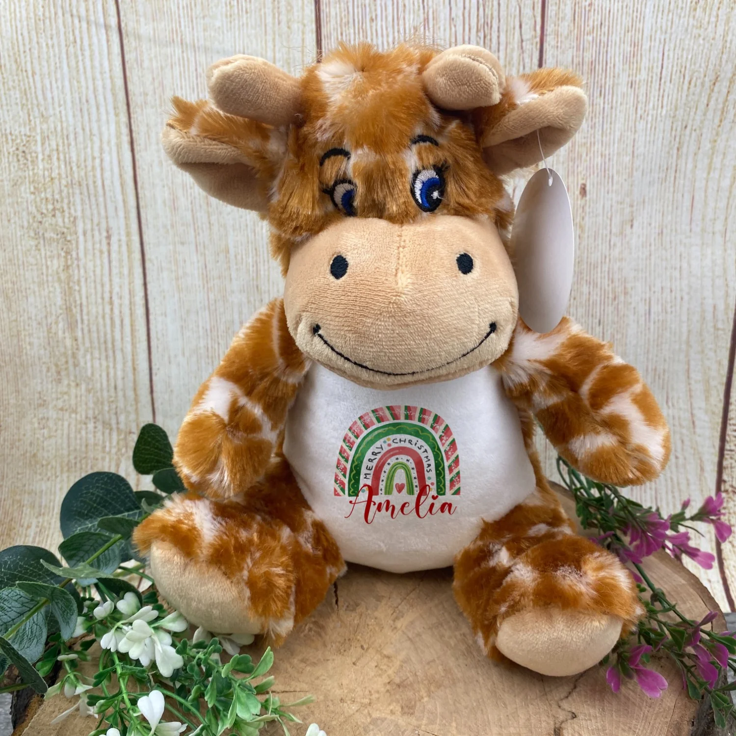 Personalised Christmas Teddy - Giraffe - Image 4