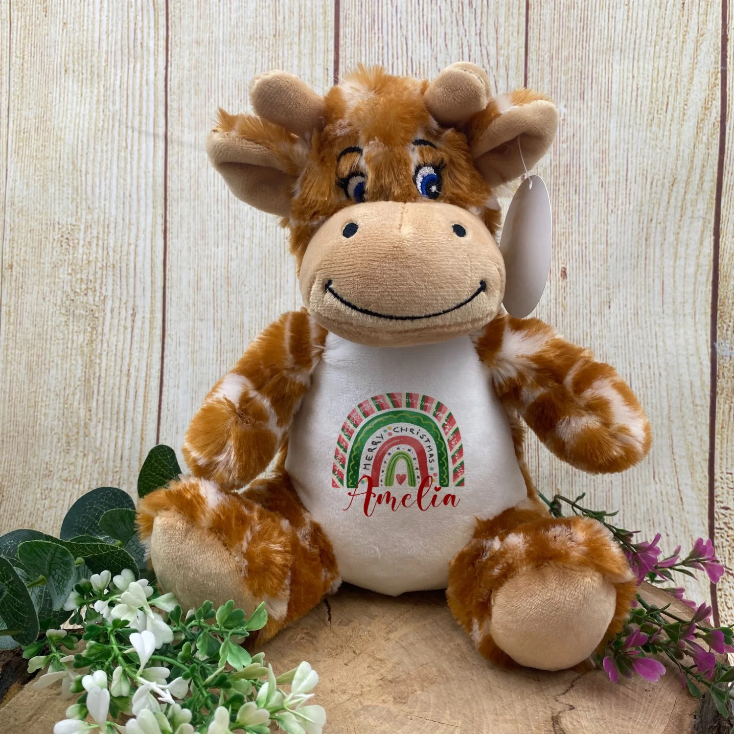 Personalised Christmas Teddy - Giraffe - Image 5
