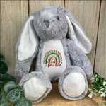 Personalised Christmas Teddy - Grey Bunny - Image 5