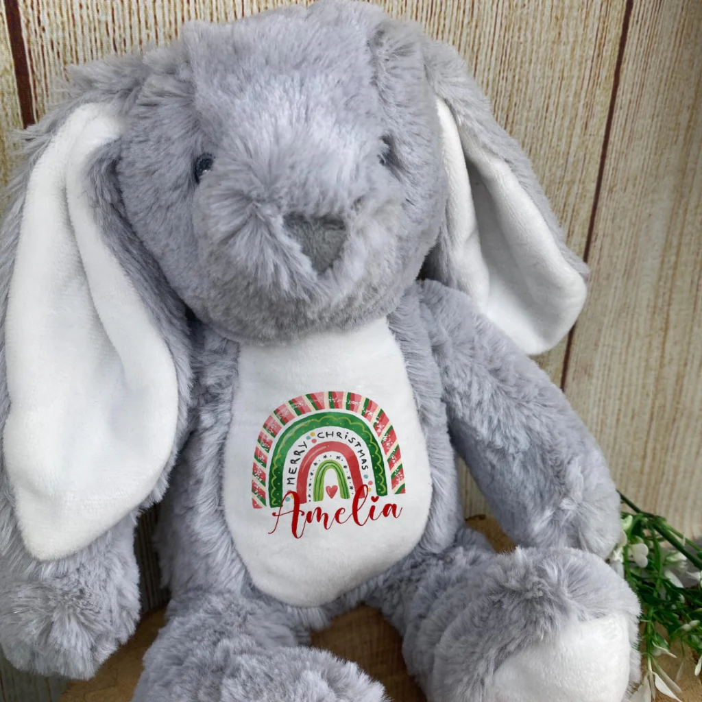 Personalised Christmas Teddy - Rainbow Bear - Image 3