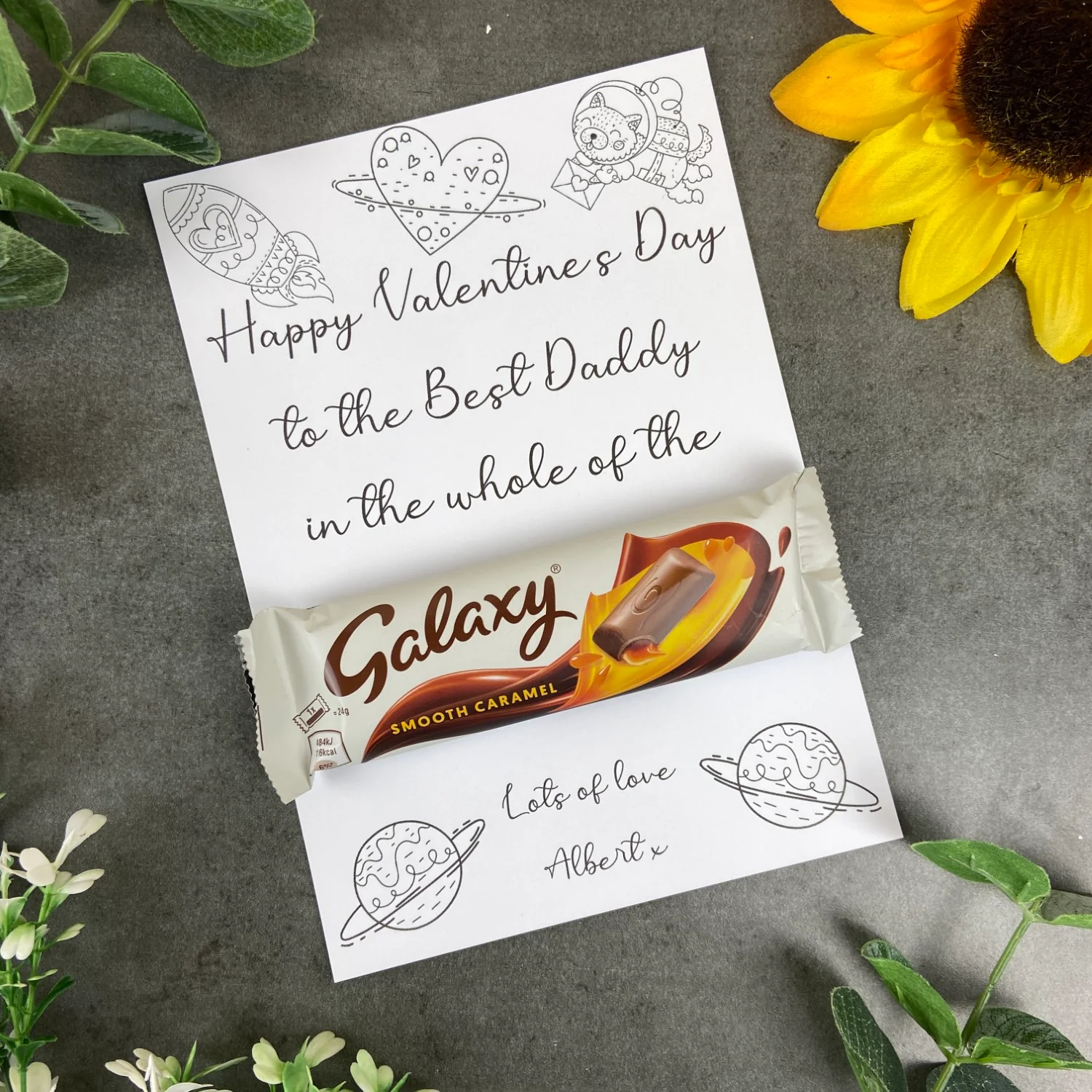 Personalised 'Colour Me In' Mummy/Daddy Valentines Gift - Image 3