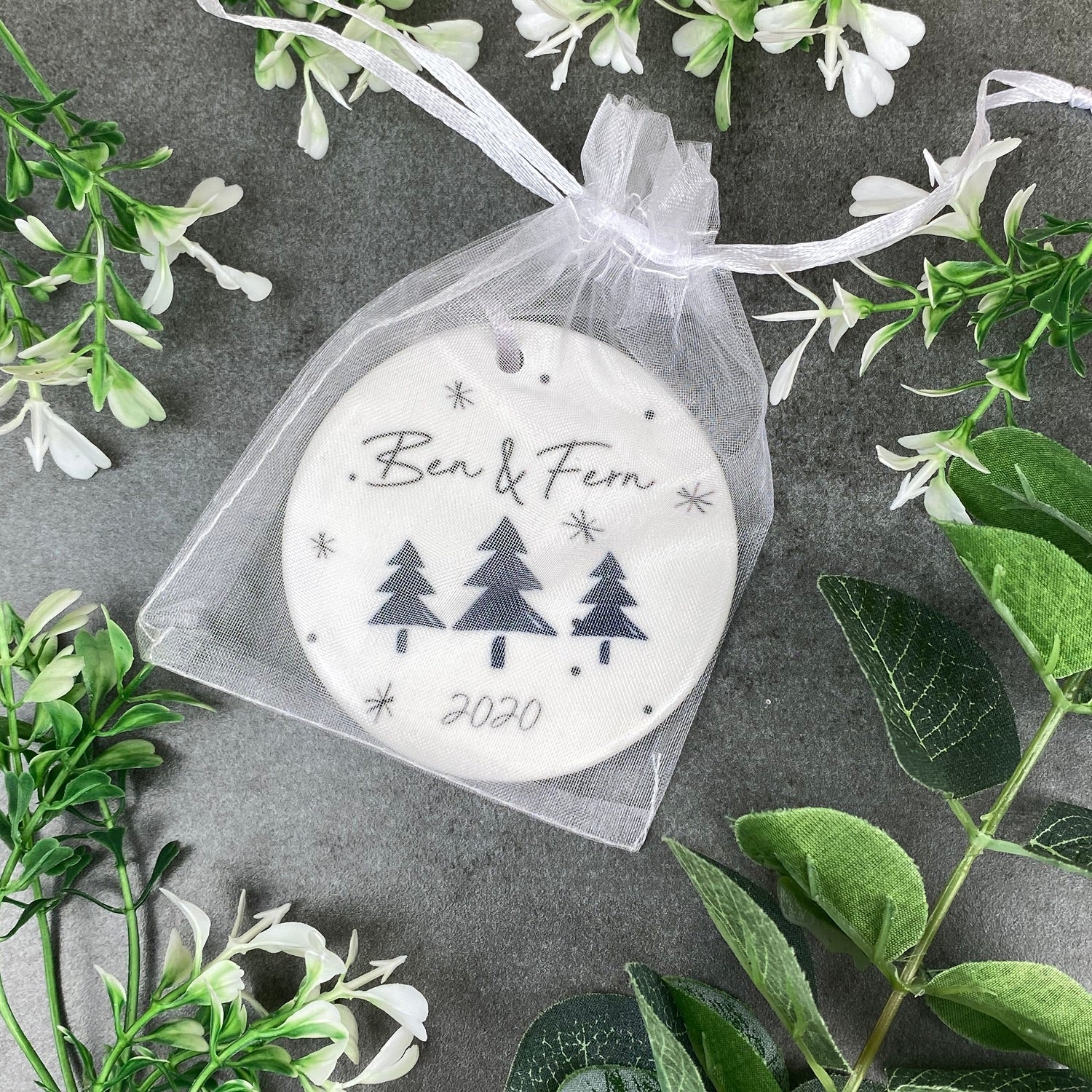 Personalised Couples Christmas Hanging Decoration - Image 10