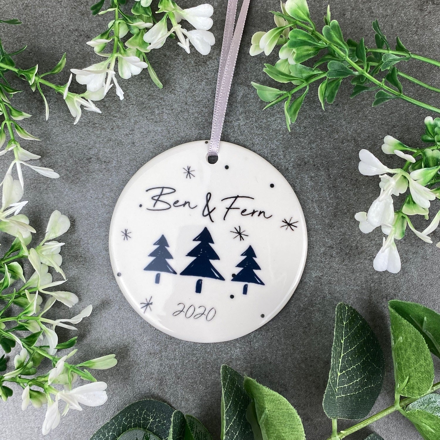 Personalised Couples Christmas Hanging Decoration - Image 4