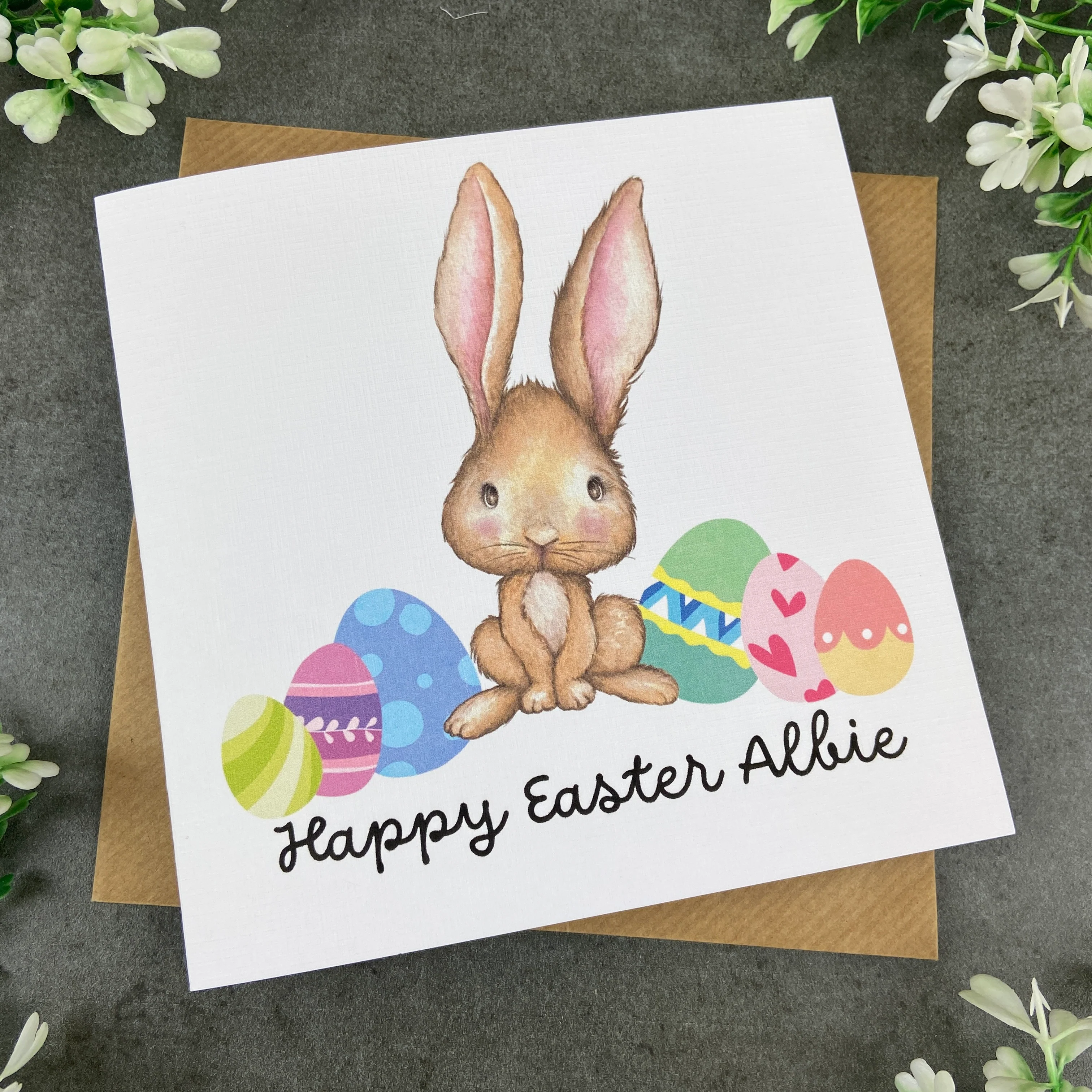Personalised Cute Easter Bunny Card - Image 2