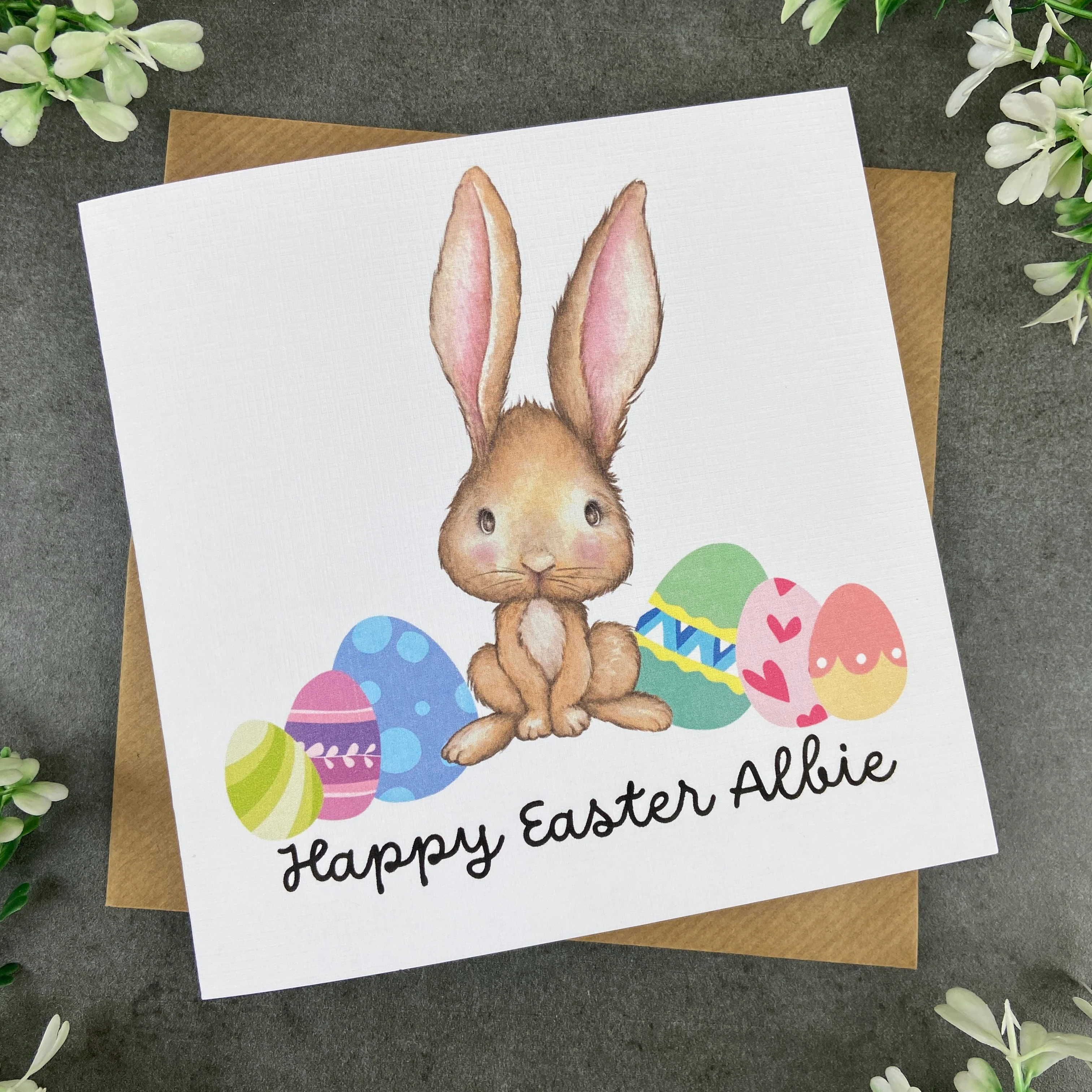 Personalised Cute Easter Bunny Card - Image 3