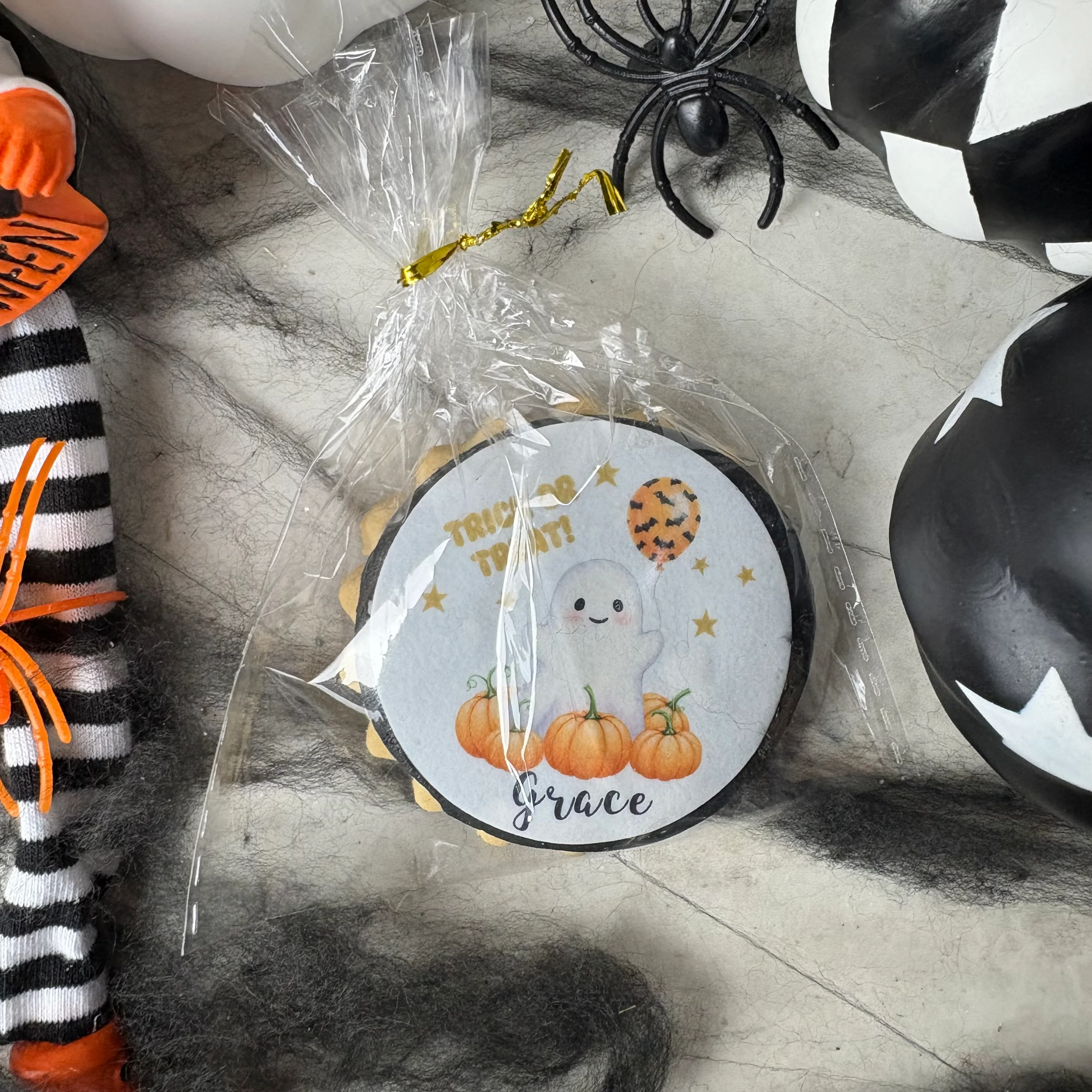 Personalised Cute Ghost Halloween Biscuit - Image 2