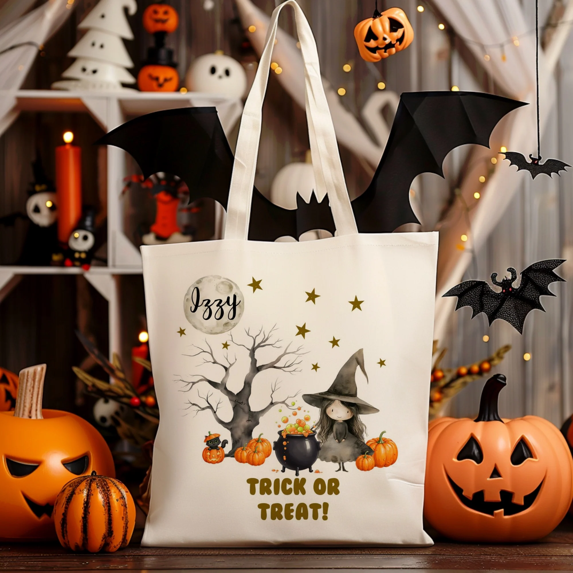 Personalised Cute Witch Bag
