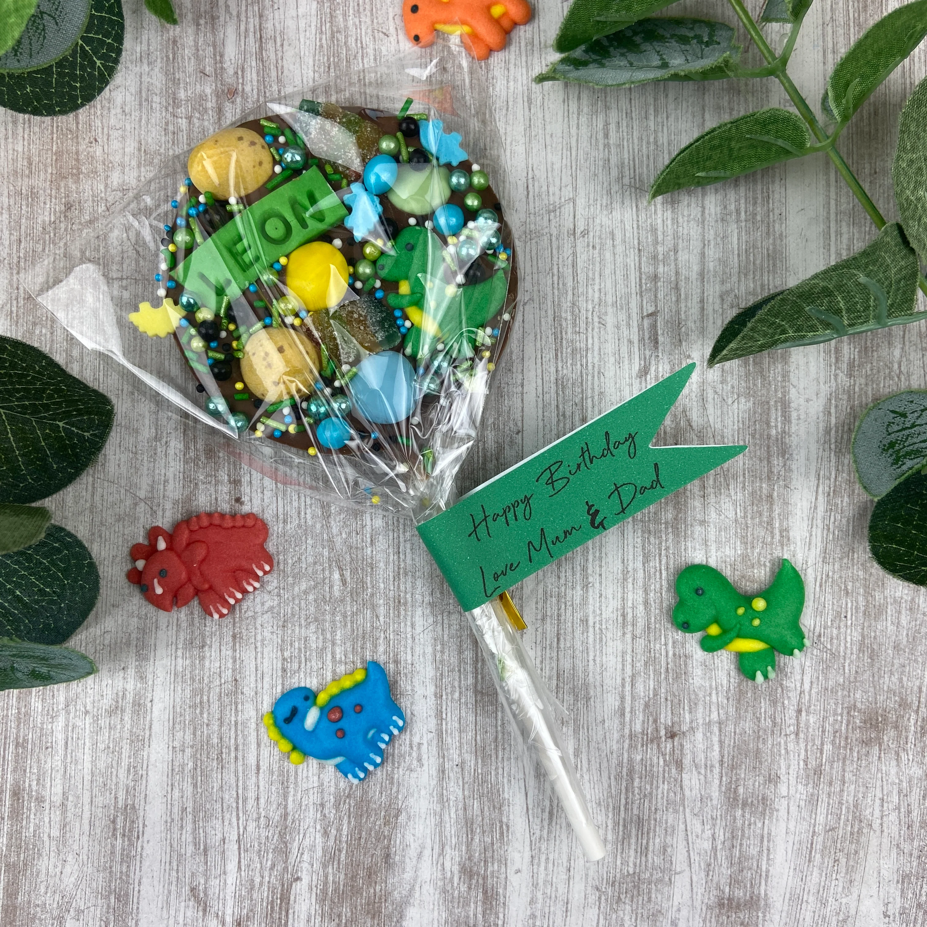 Personalised Dinosaur Chocolate Lollipop - Image 6