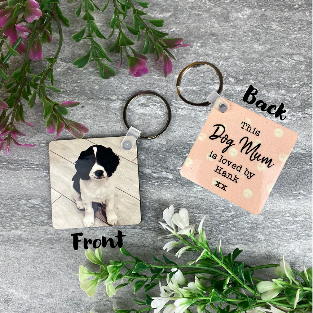 Personalised Dog Mum Keyring