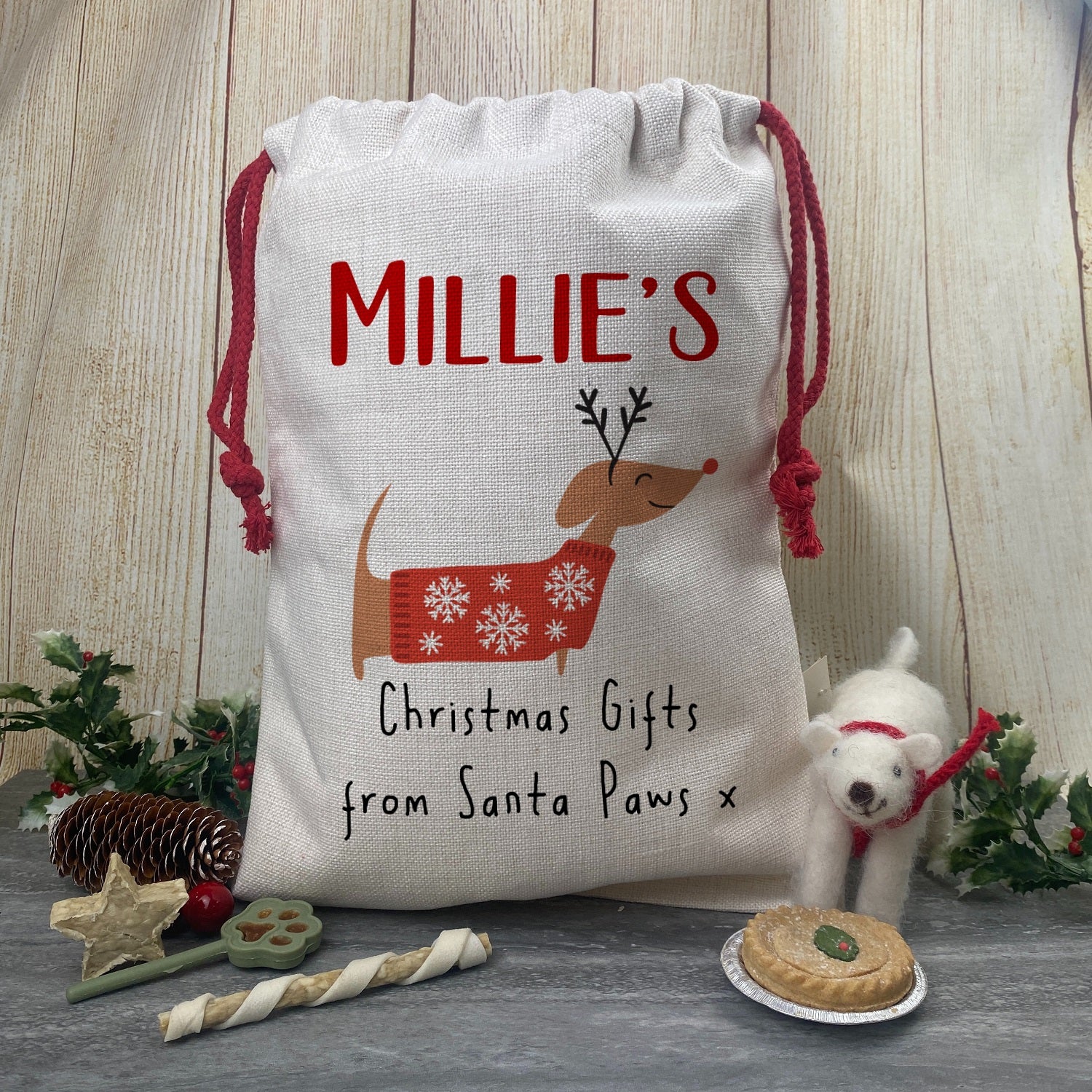 Personalised Dog Santa Sack - Image 4