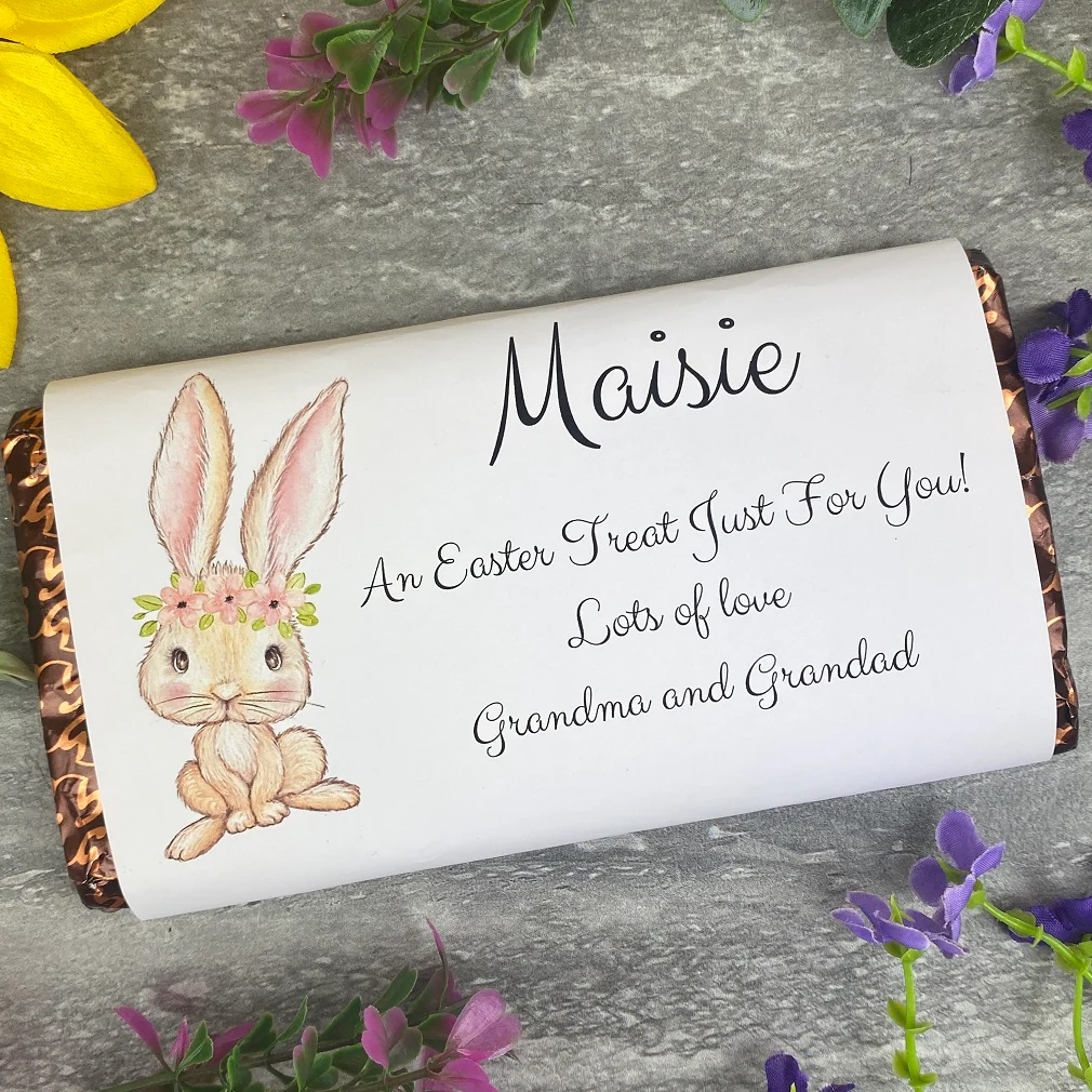 Personalised Easter Bunny Chocolate Bar - Image 3