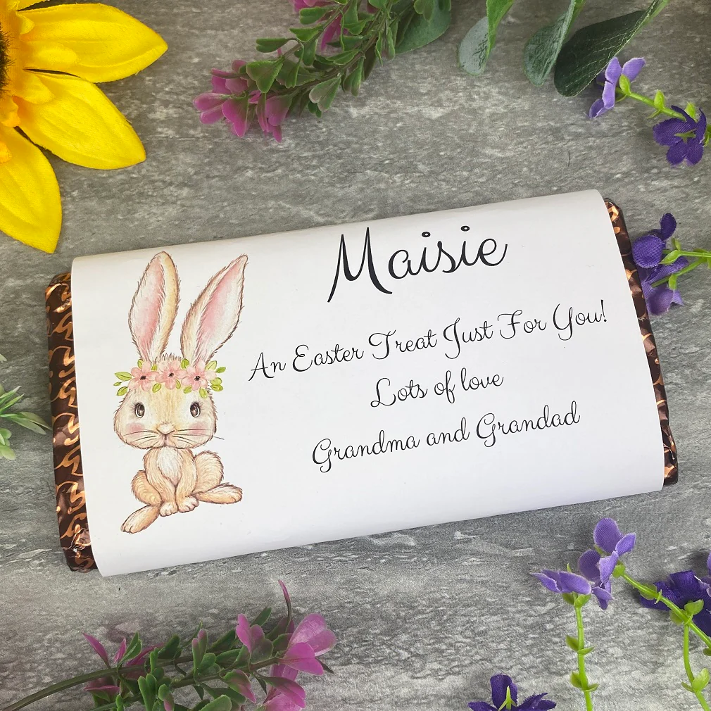 Personalised Easter Bunny Chocolate Bar - Image 8