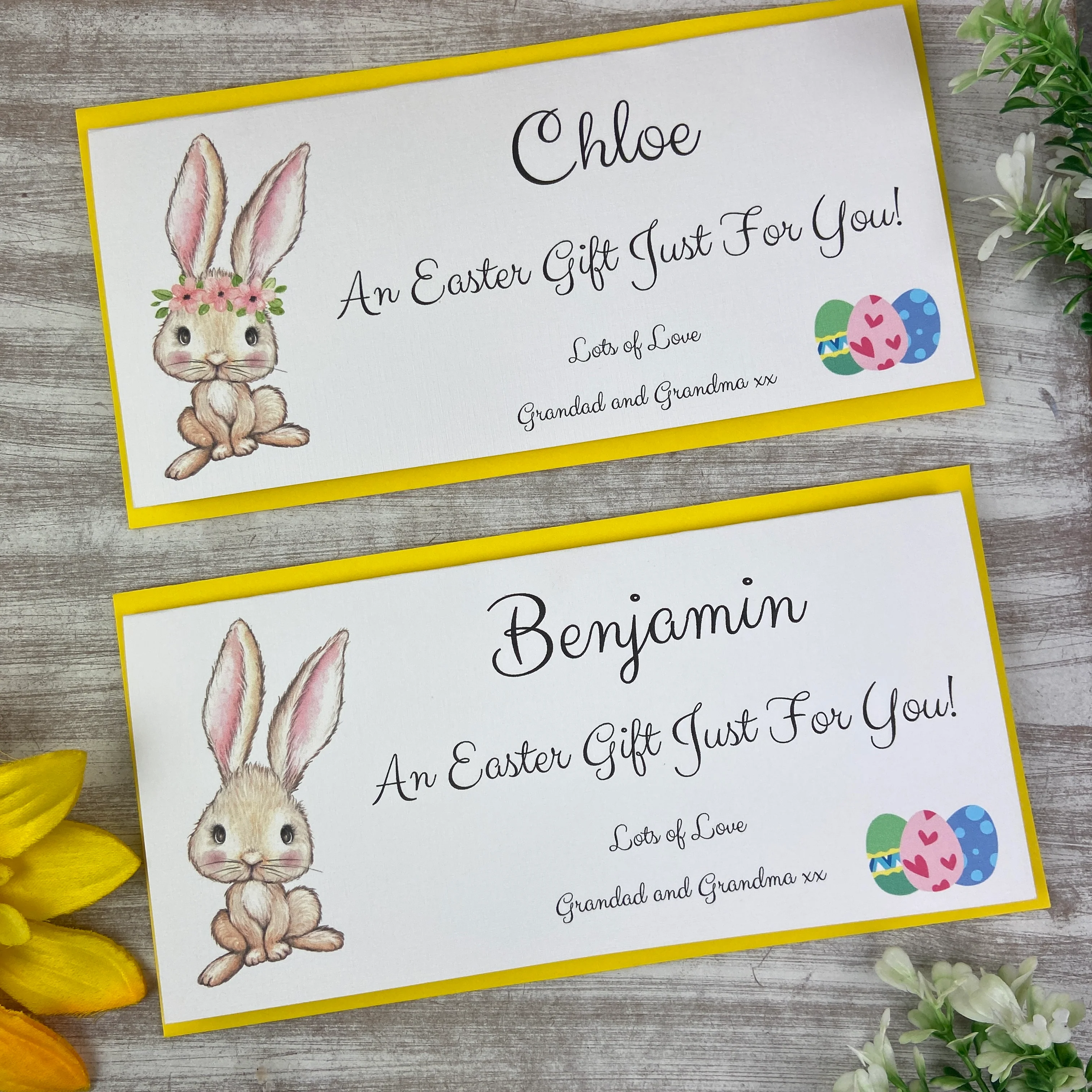 Personalised Easter Rabbit Money Wallet
