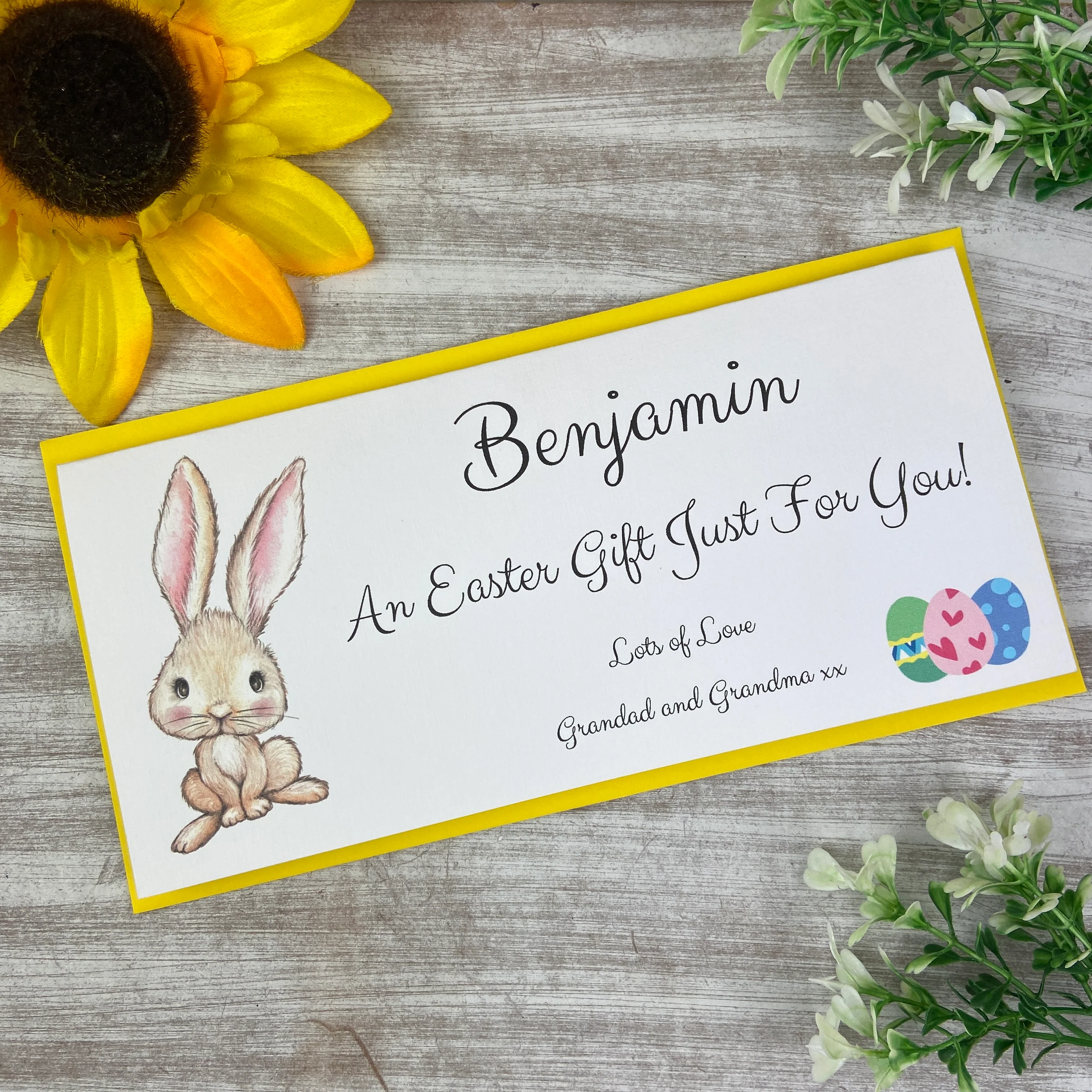 Personalised Easter Rabbit Money Wallet - Image 2