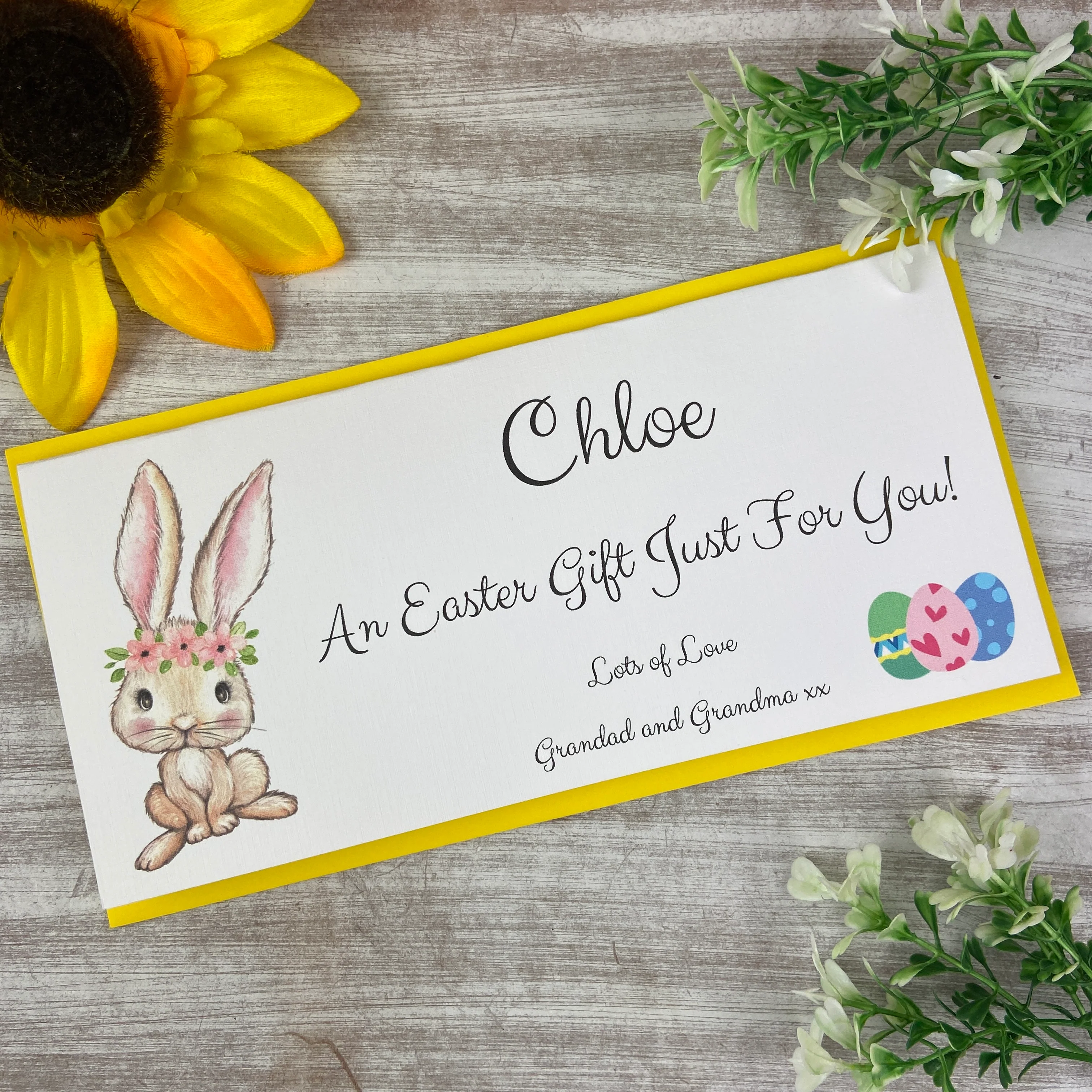 Personalised Easter Rabbit Money Wallet - Image 3