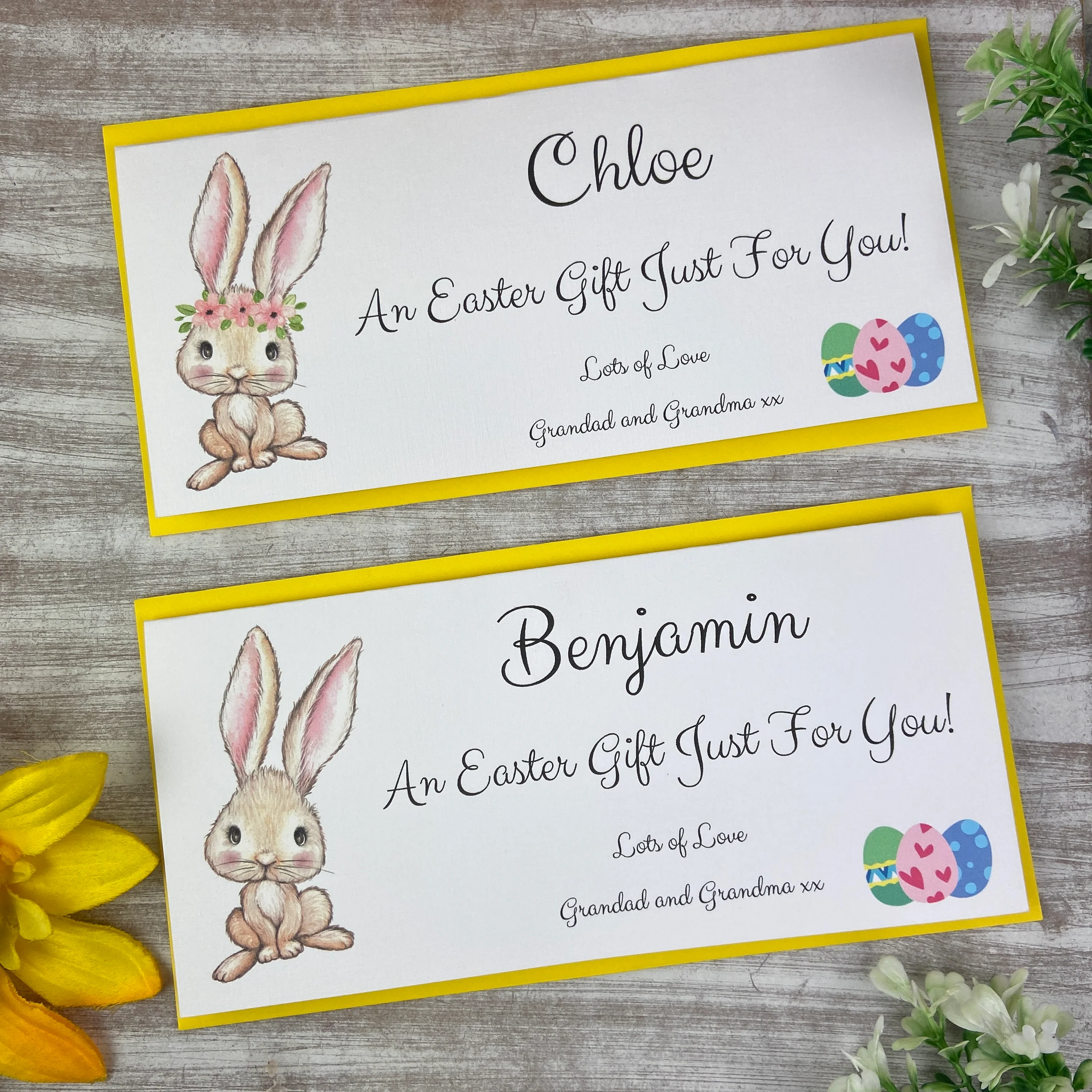 Personalised Easter Rabbit Money Wallet - Image 4