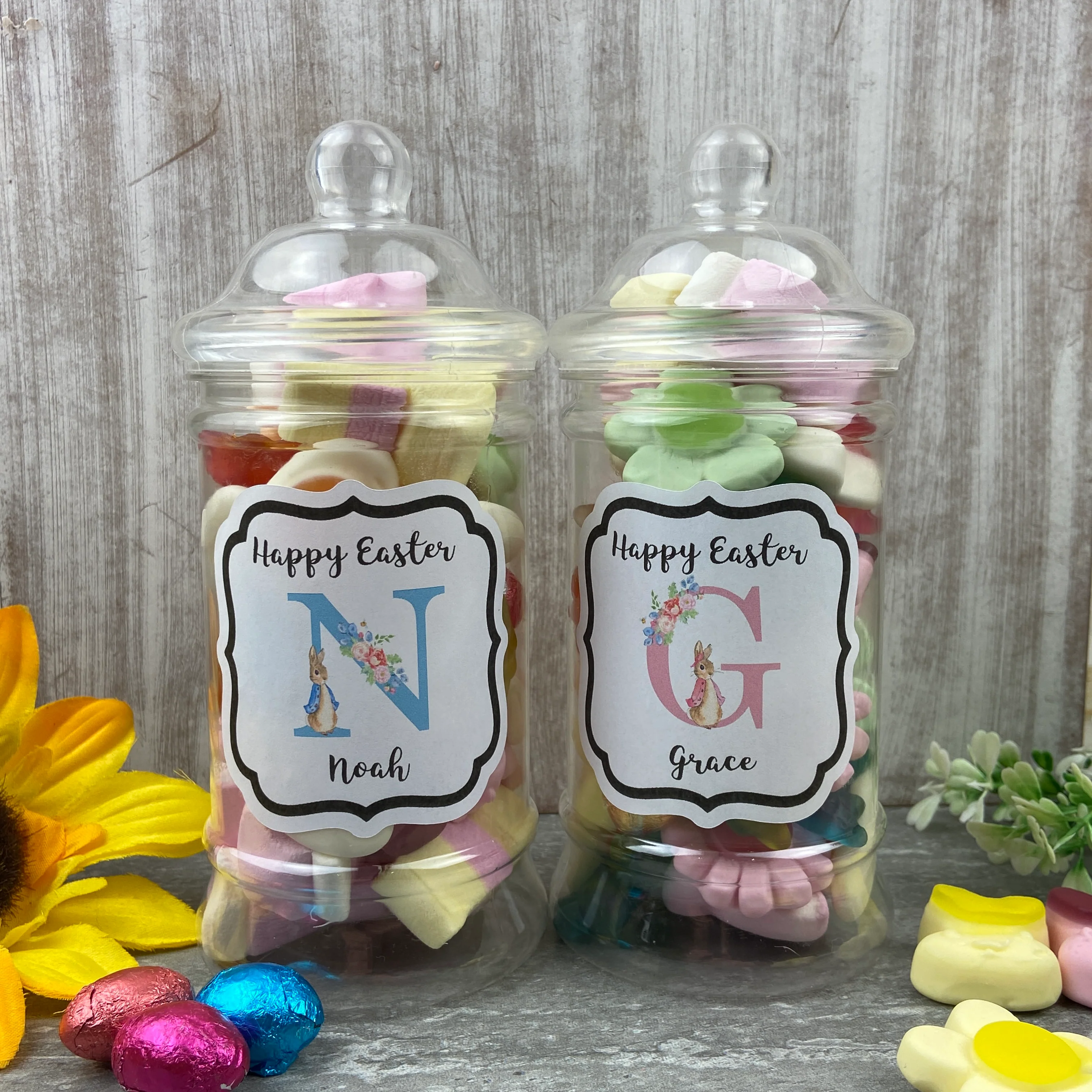 Personalised Easter Rabbit Sweet Jar - Image 2
