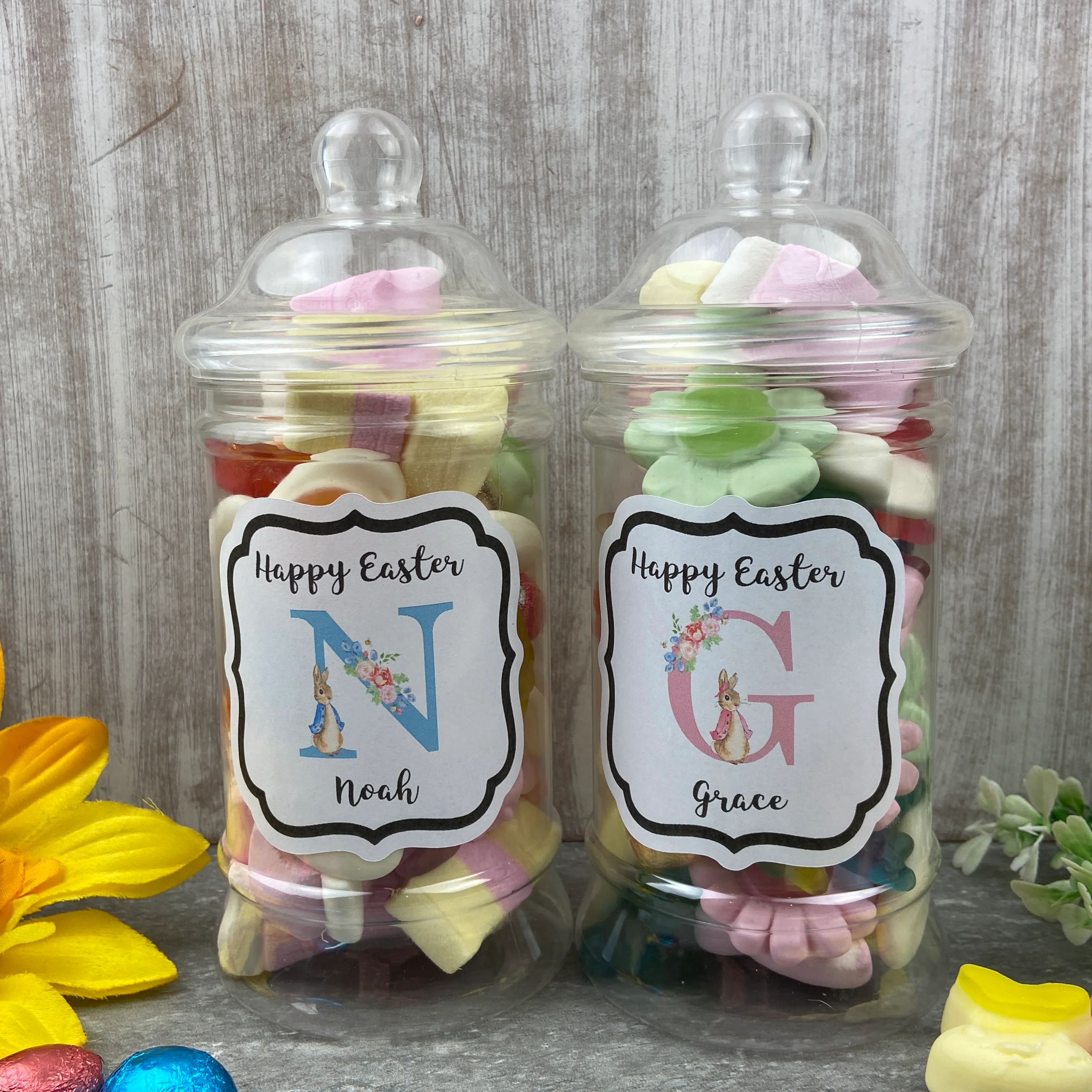 Personalised Easter Rabbit Sweet Jar - Image 3