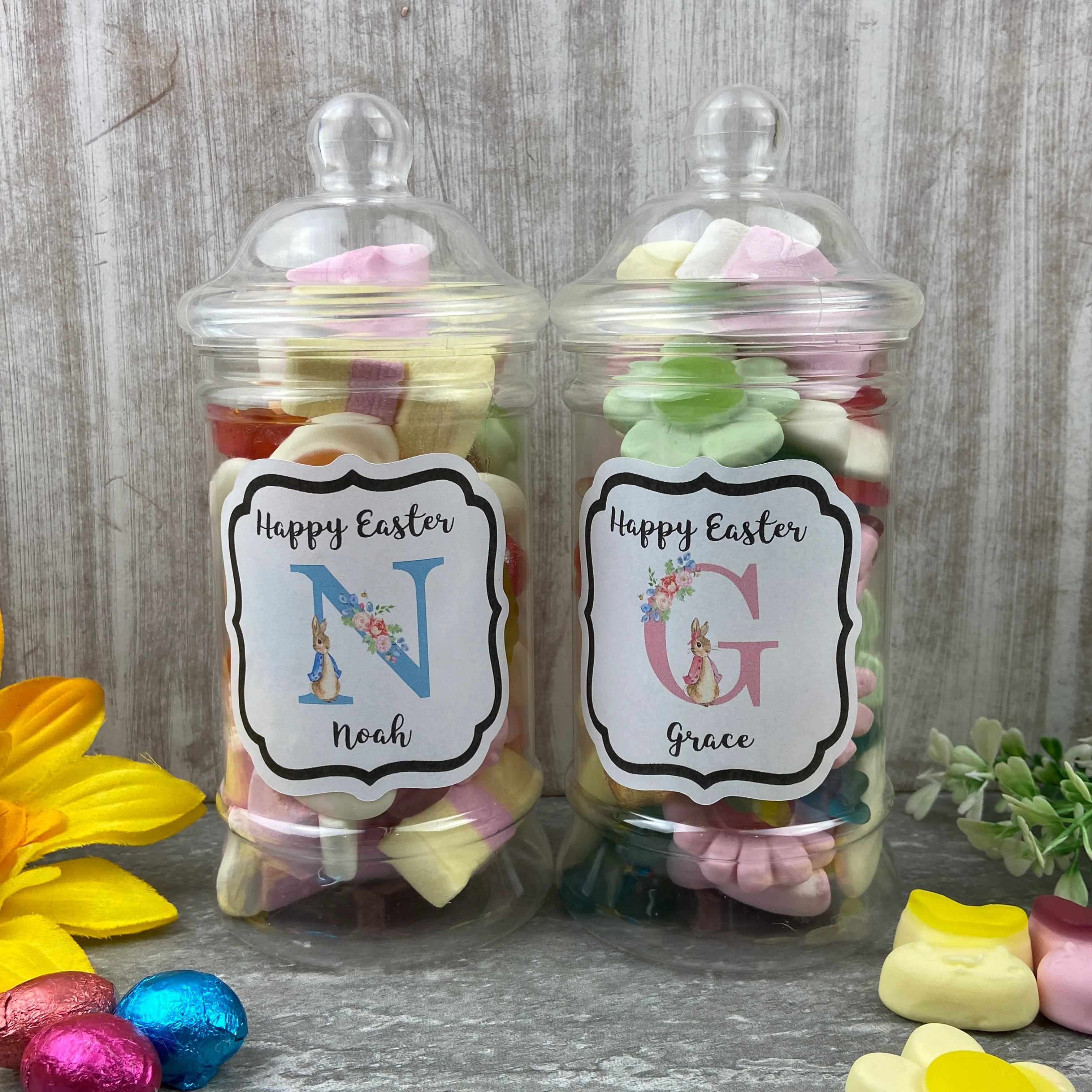 Personalised Easter Rabbit Sweet Jar - Image 6