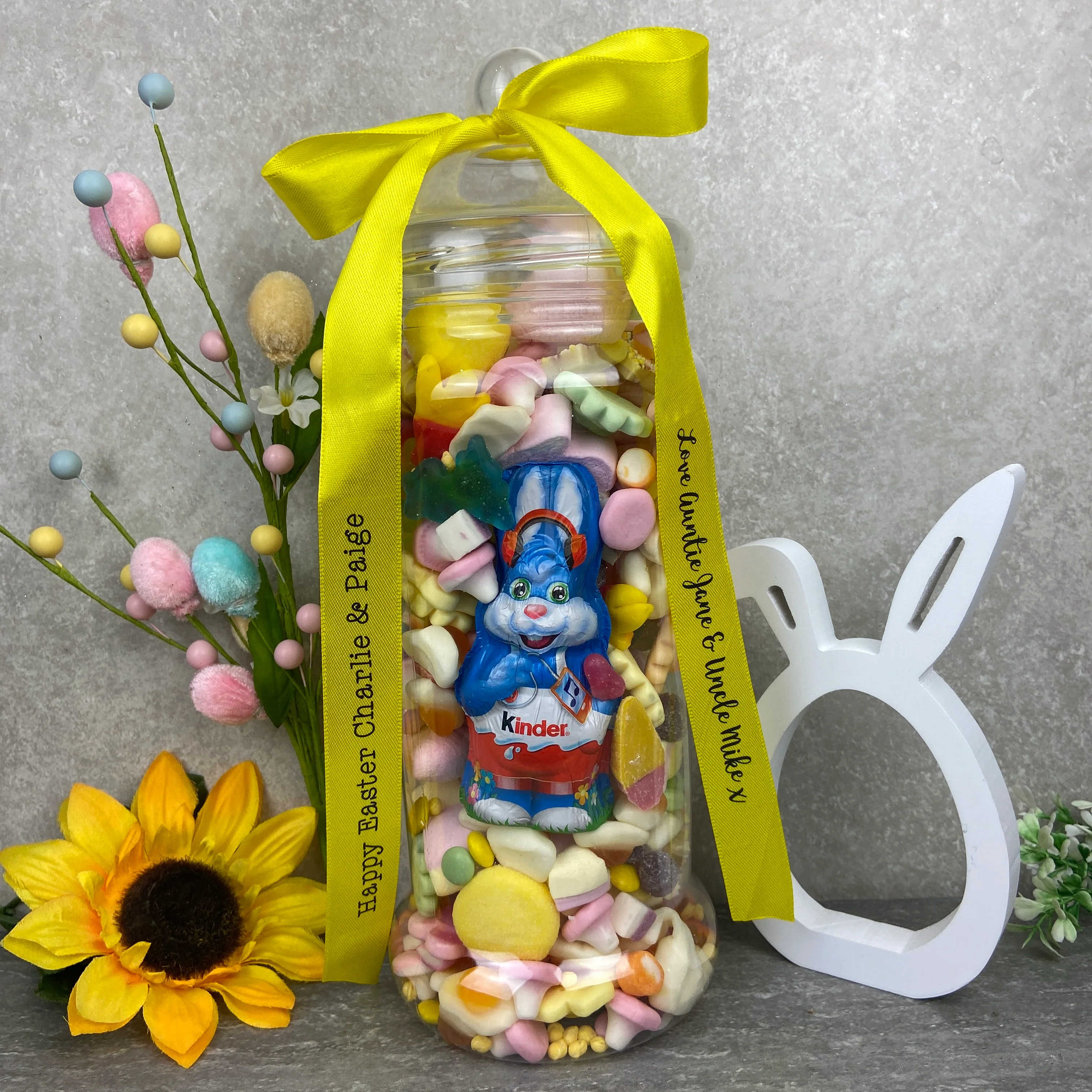 Giant Personalised Easter Sweet Jar - Kinder - Image 6