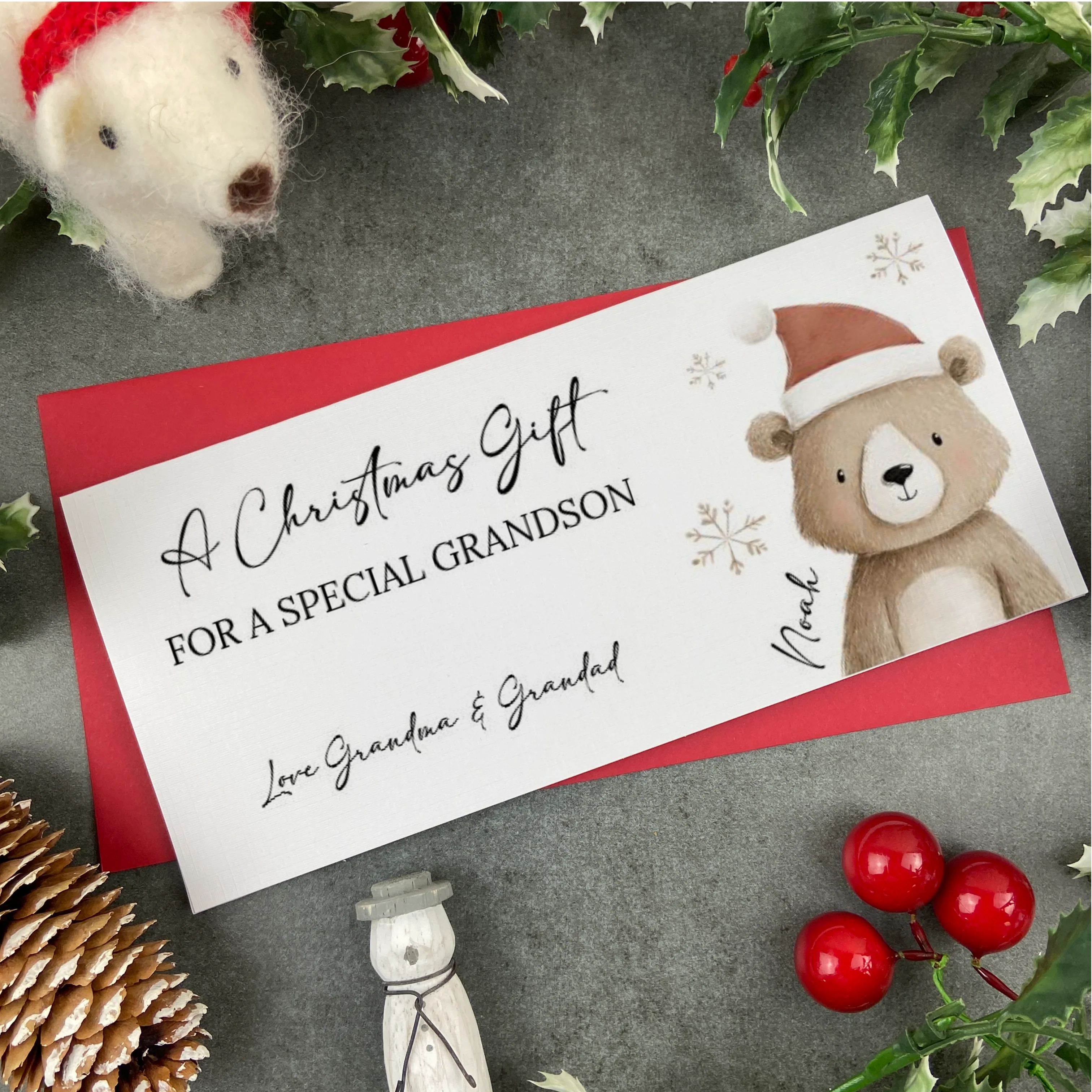 Personalised Festive Friends Christmas Money Wallet - Image 3