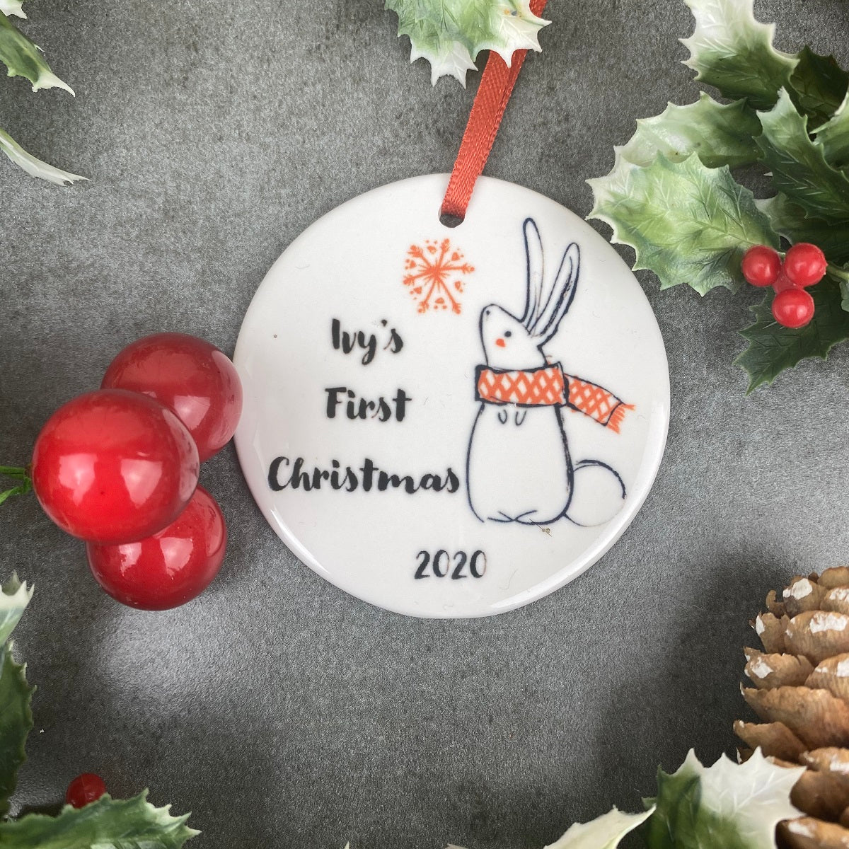 Personalised First Christmas Hanging Decoration