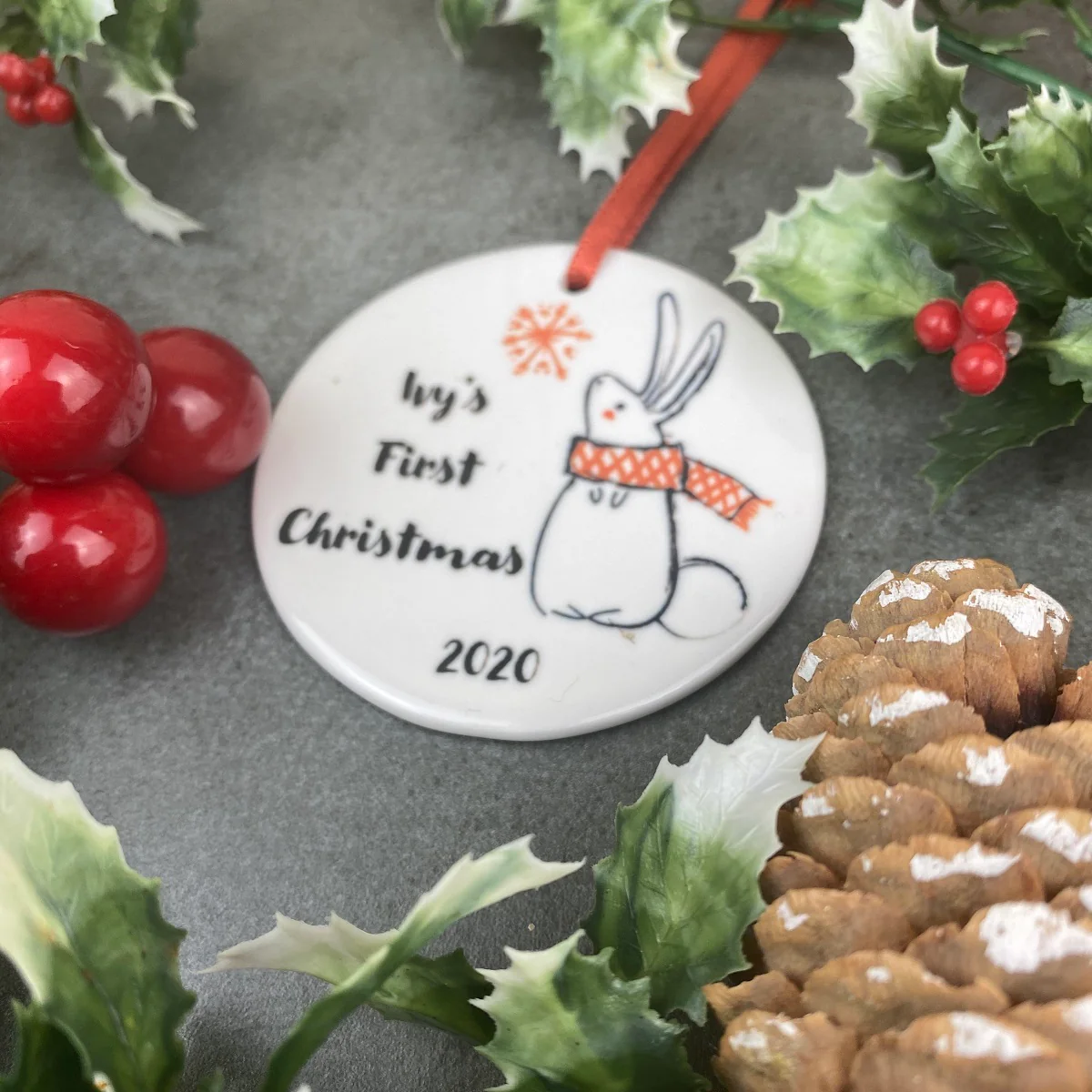 Personalised First Christmas Hanging Decoration - Image 6