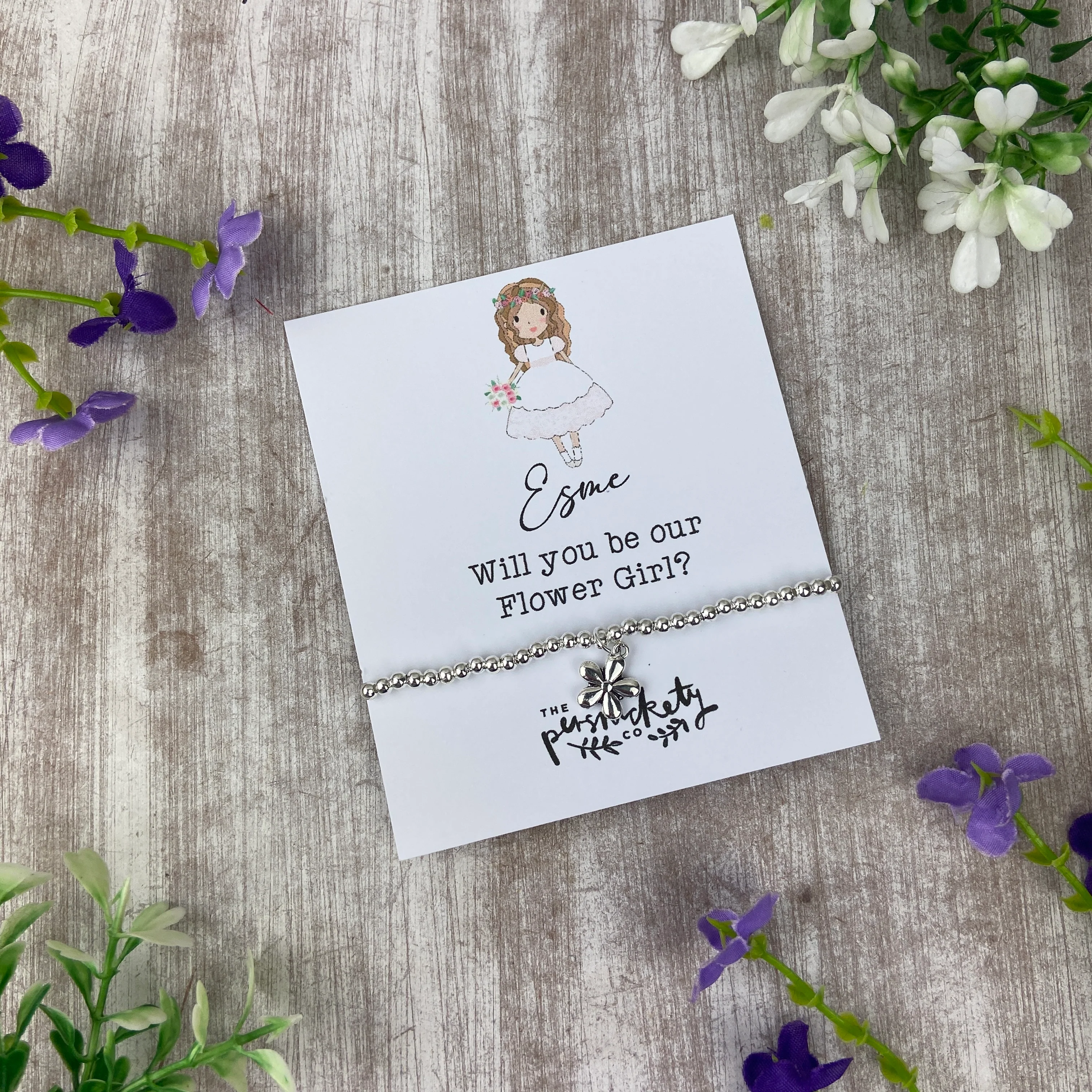 Personalised Flower Girl Proposal Bracelet - Image 10