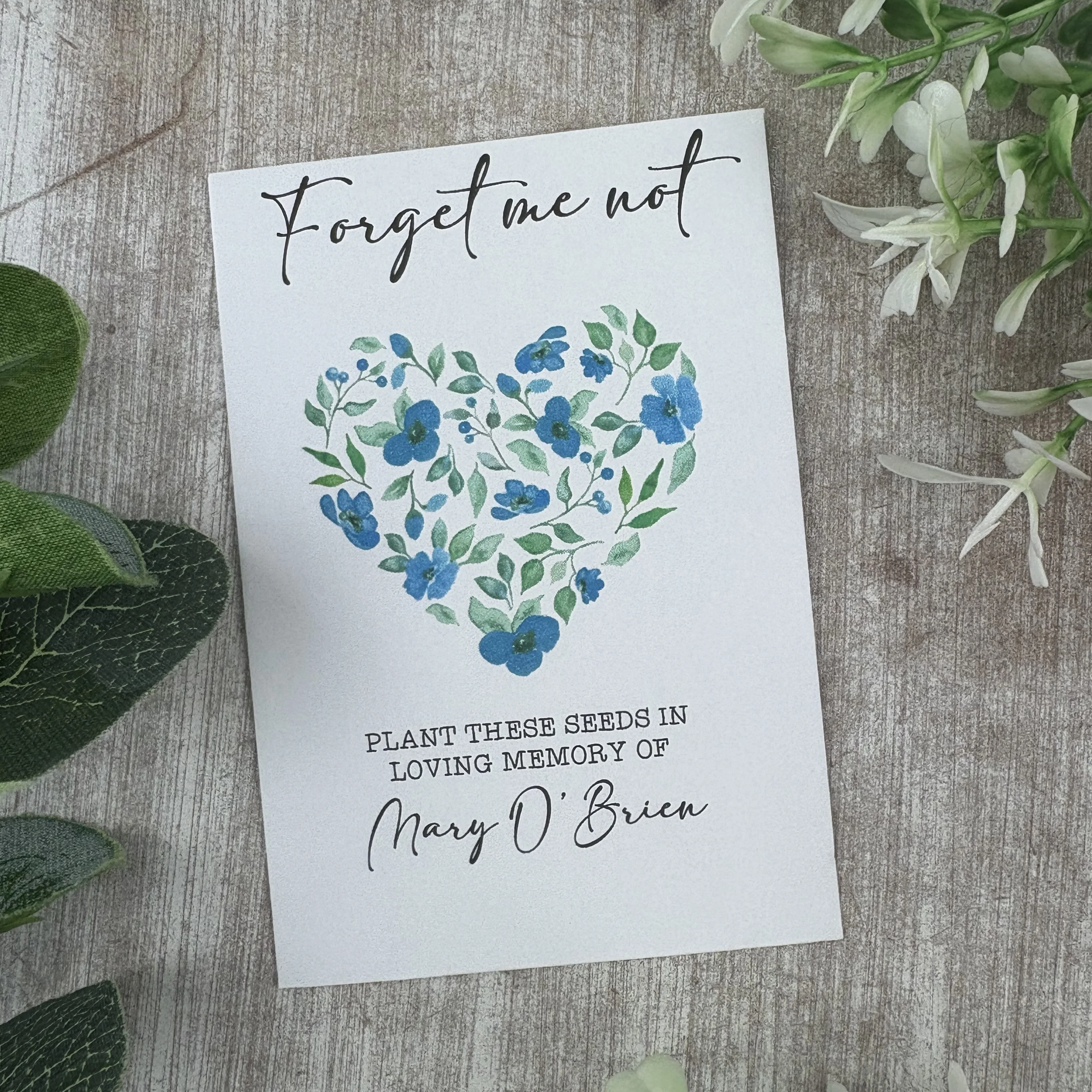 Personalised Funeral Forget Me Not Seed Packets - Image 5