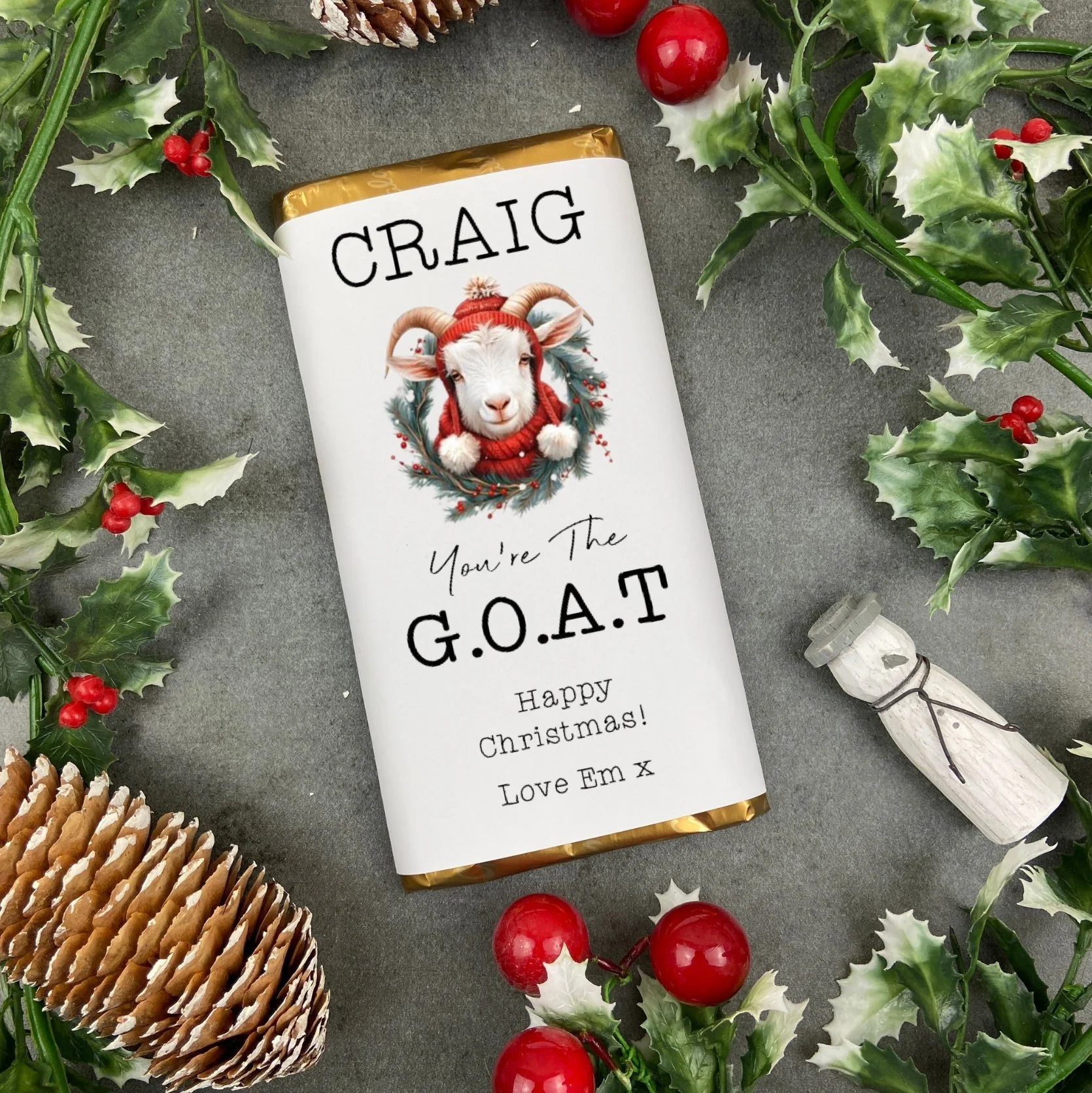 Personalised G.O.A.T Chocolate Bar - Image 2