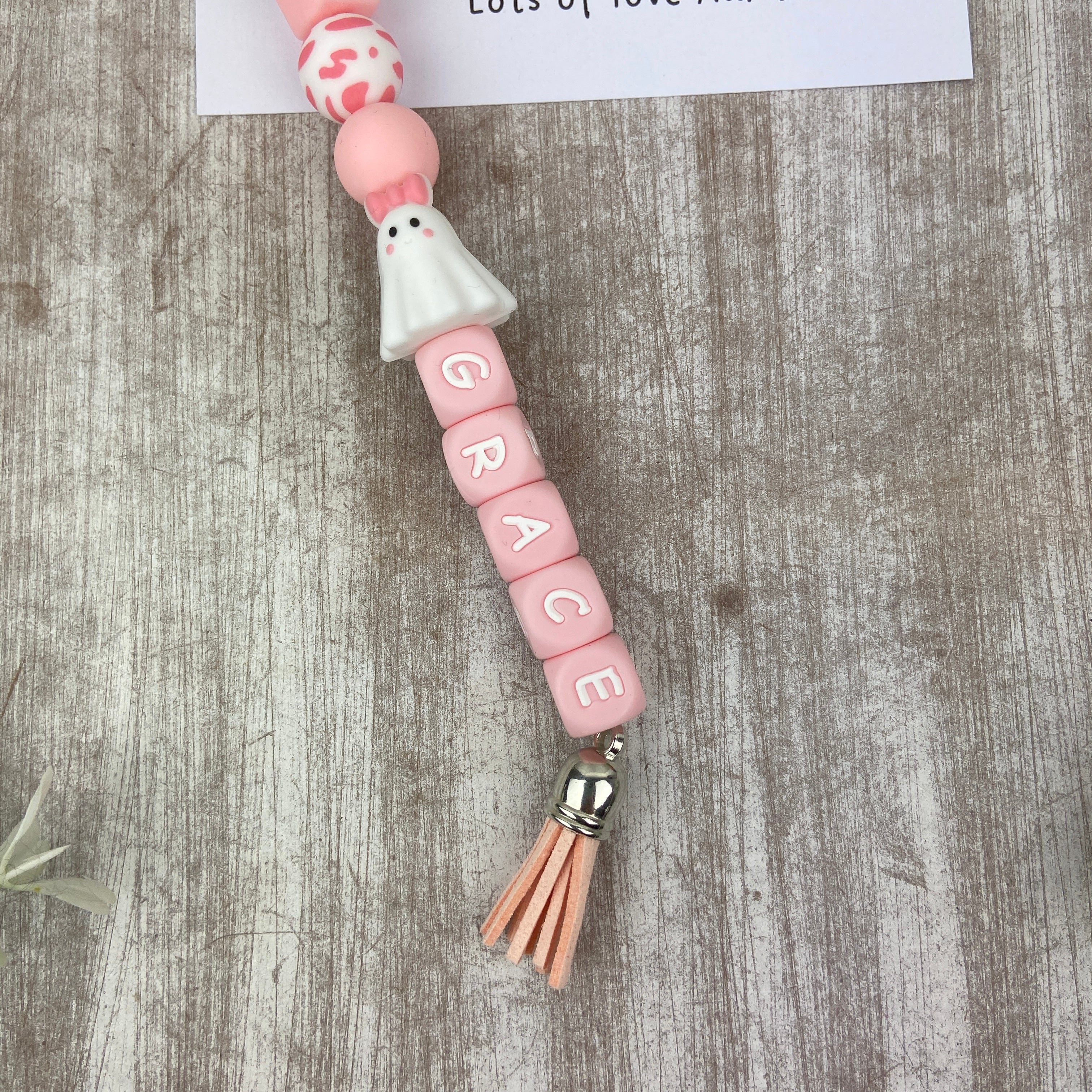 Personalised Ghost Keychain - Custom Name - Image 7