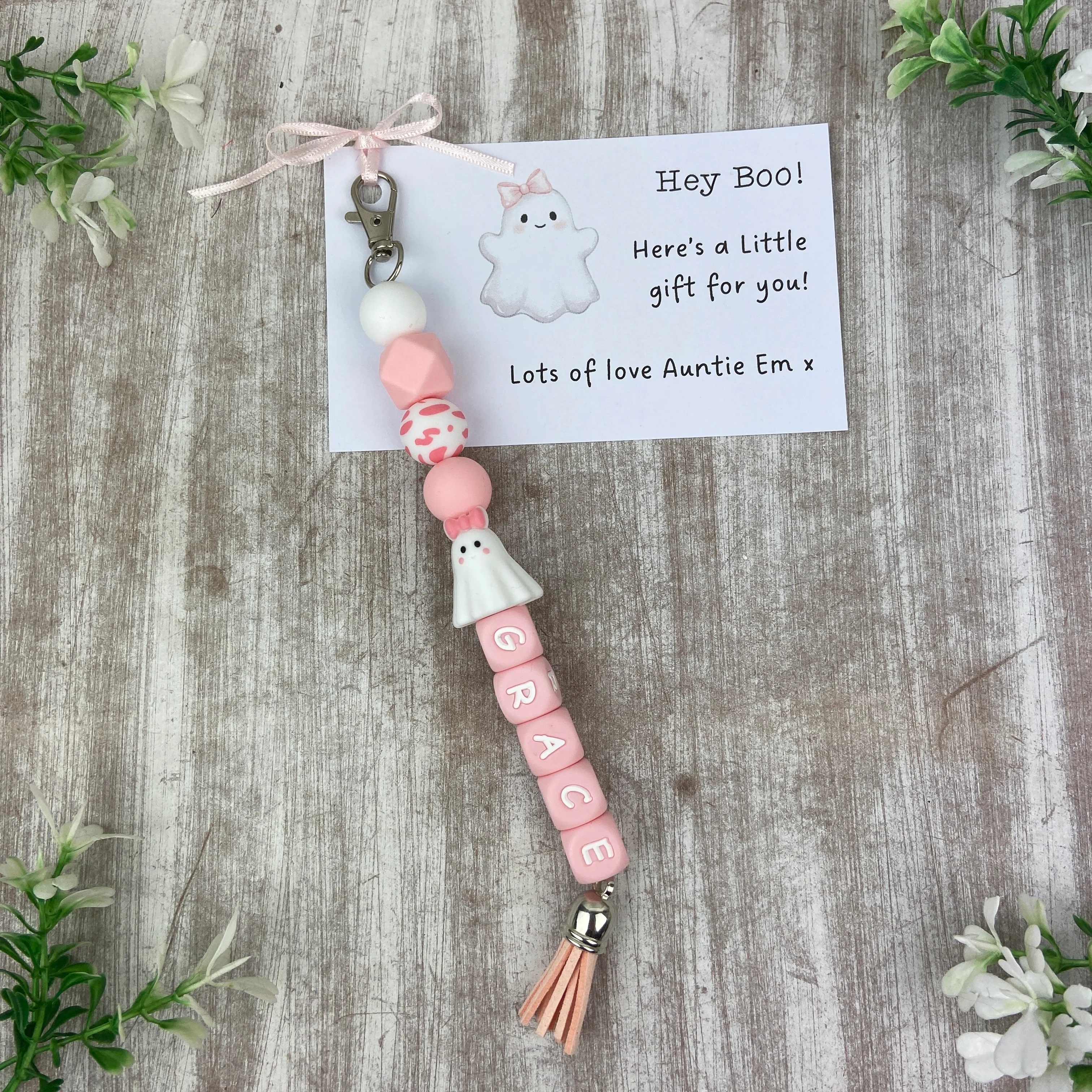 Personalised Ghost Keychain - Custom Name - Image 9