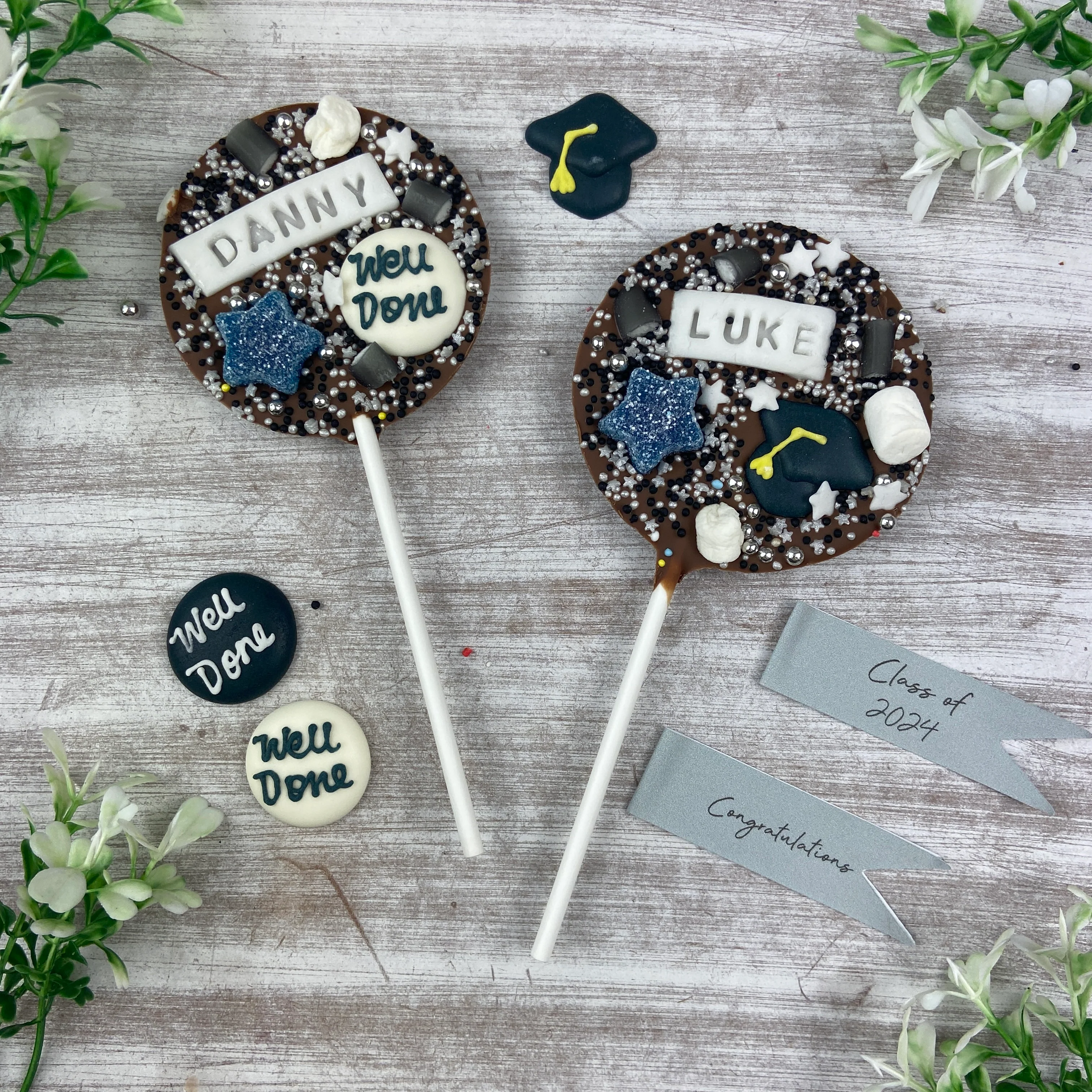 Personalised Graduation Belgian Chocolate Lollipop - Image 7