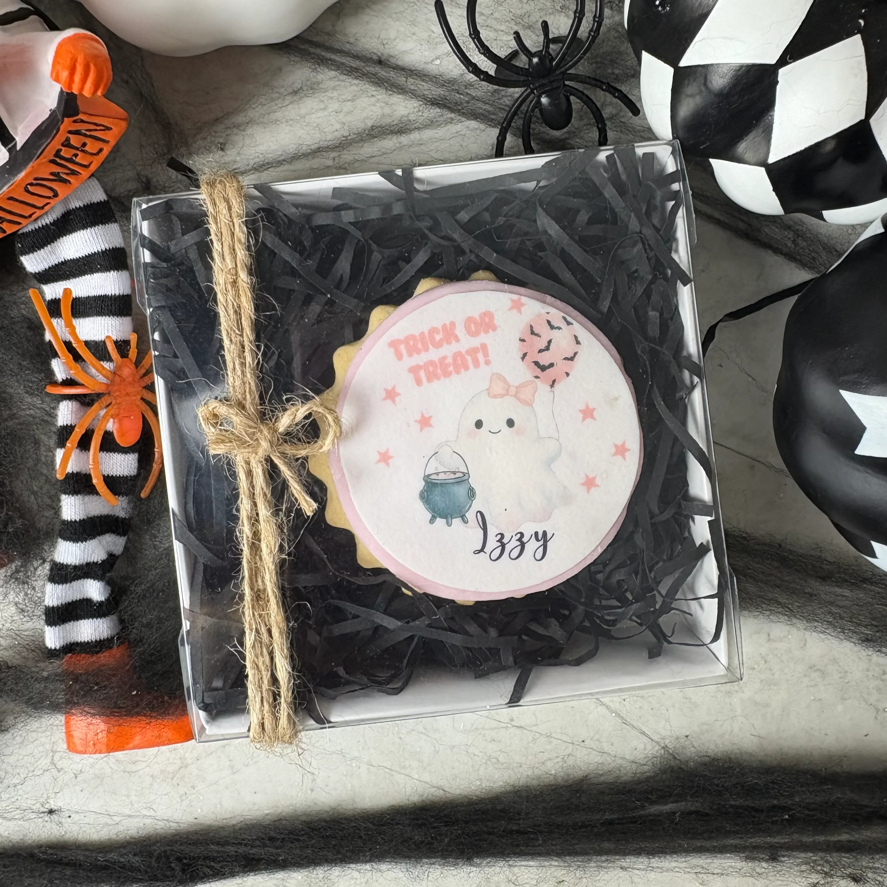 Personalised Halloween Ghost Biscuit - Image 4