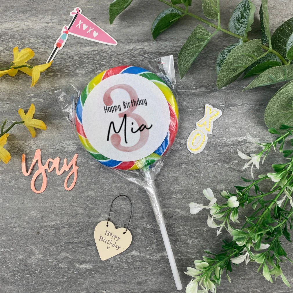 Personalised Happy Birthday Giant Lollipop With Age - Image 8