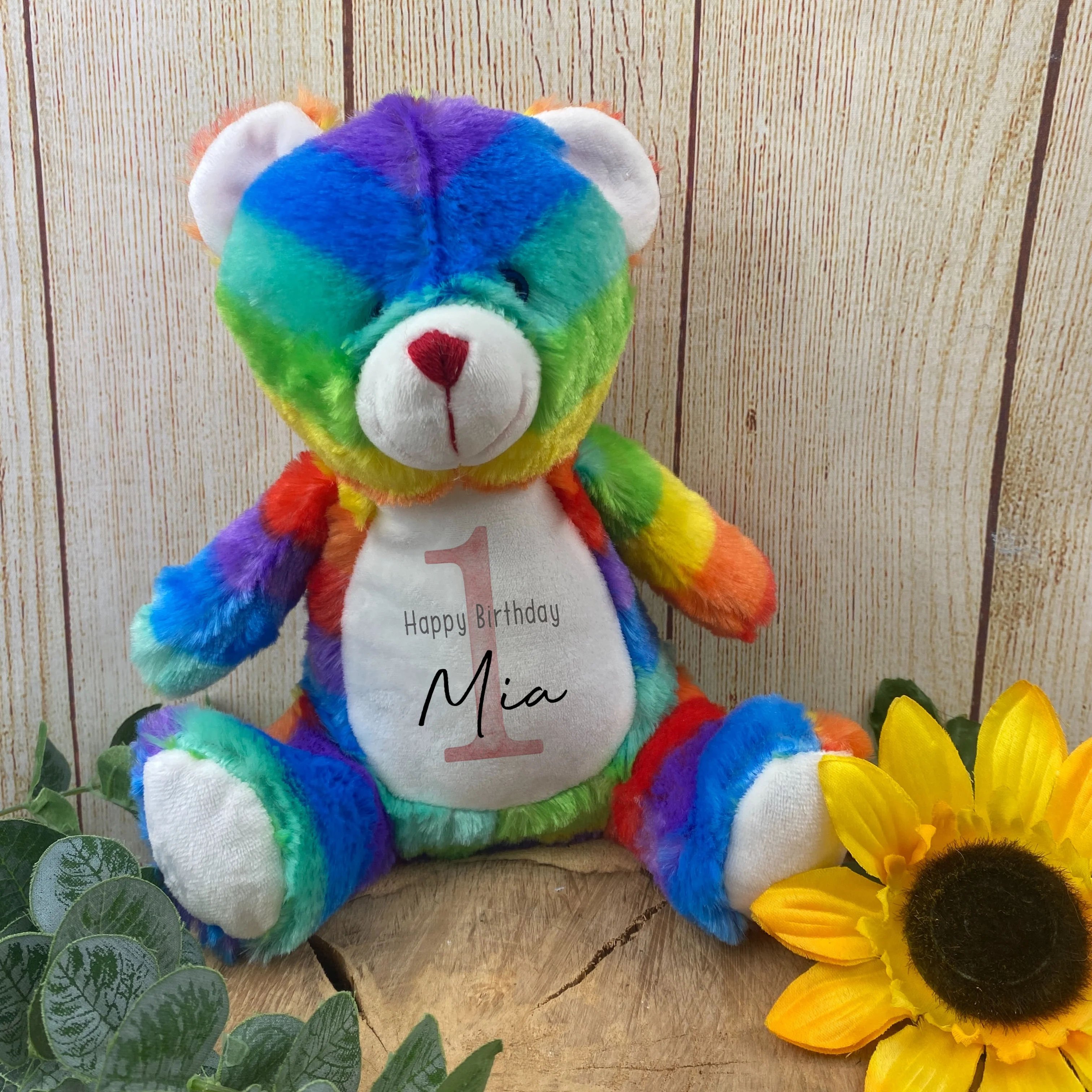 Personalised 'Happy Birthday' White Bear Soft Toy - Image 2