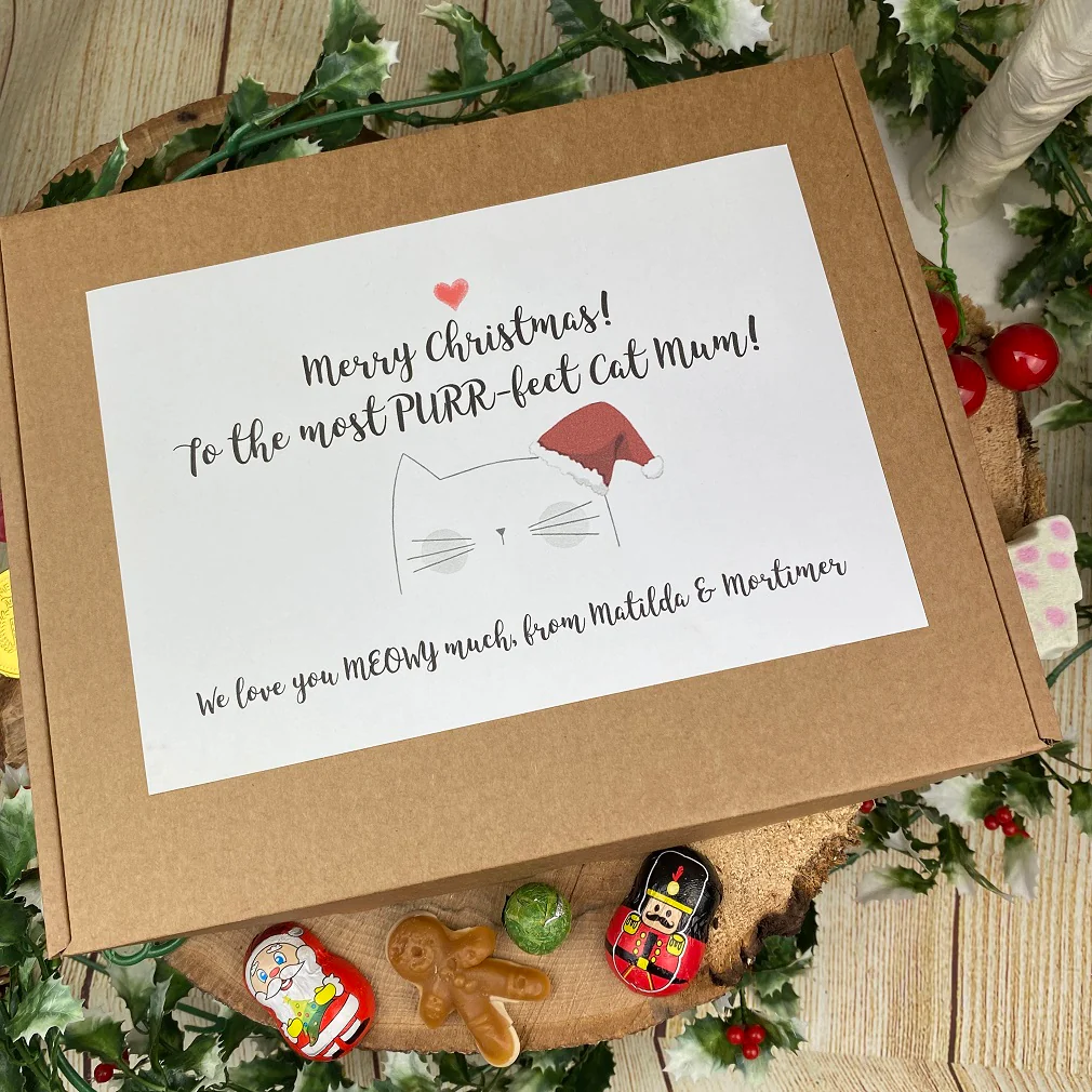 Personalised Happy Christmas Cat Mum/Dad - Sweet Box - Image 7
