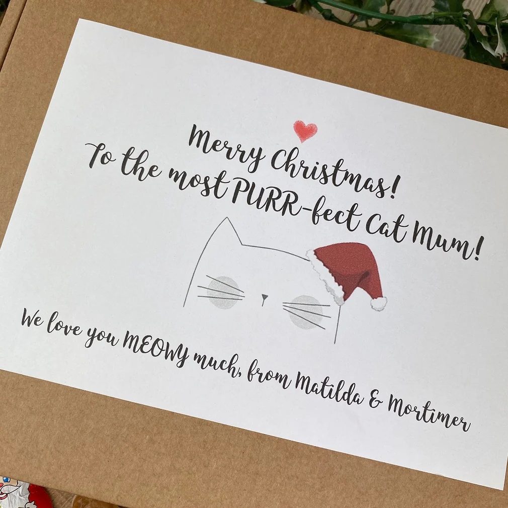 Personalised Happy Christmas Cat Mum/Dad - Sweet Box - Image 9