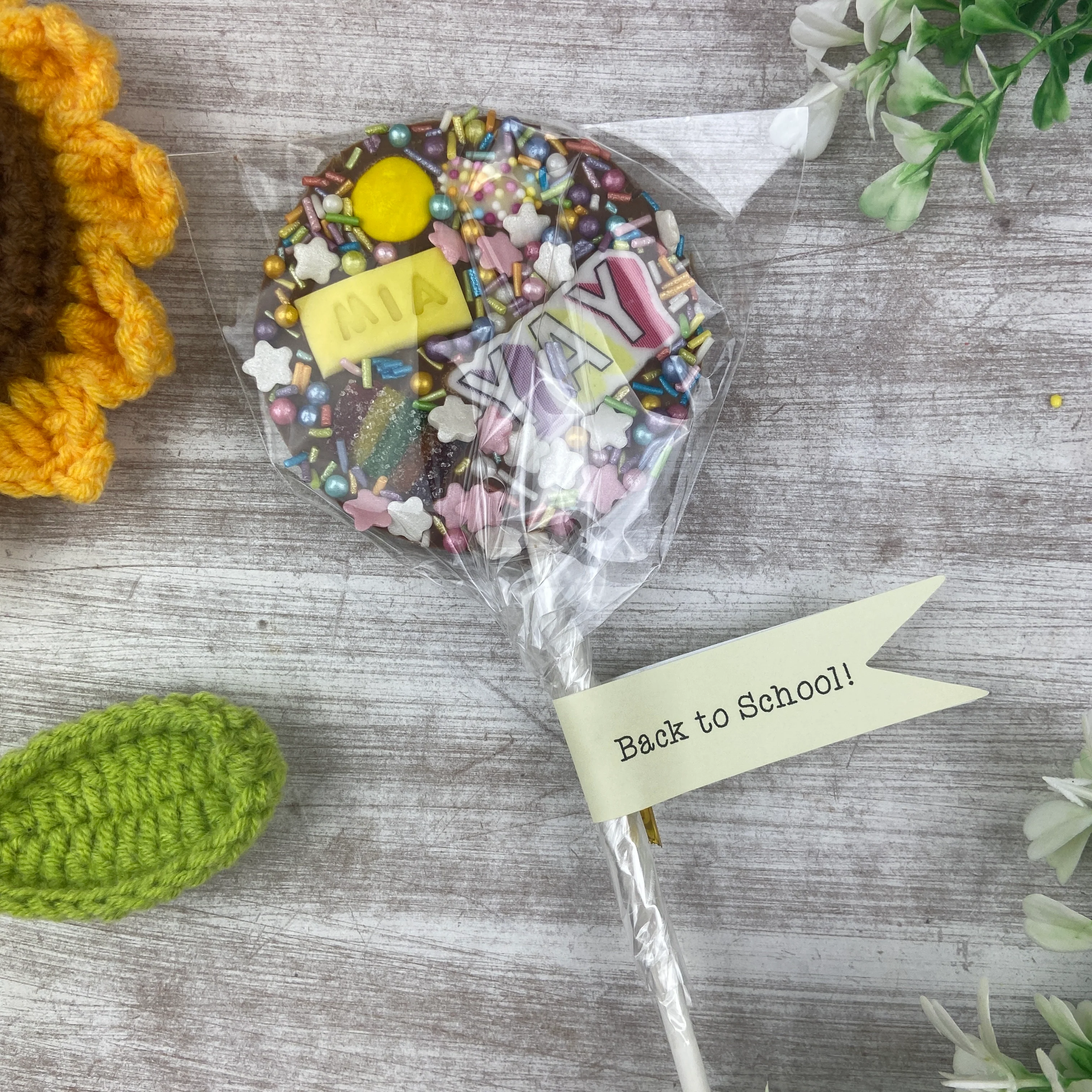 Personalised Back To School Belgian Chocolate Lollipop - Image 2