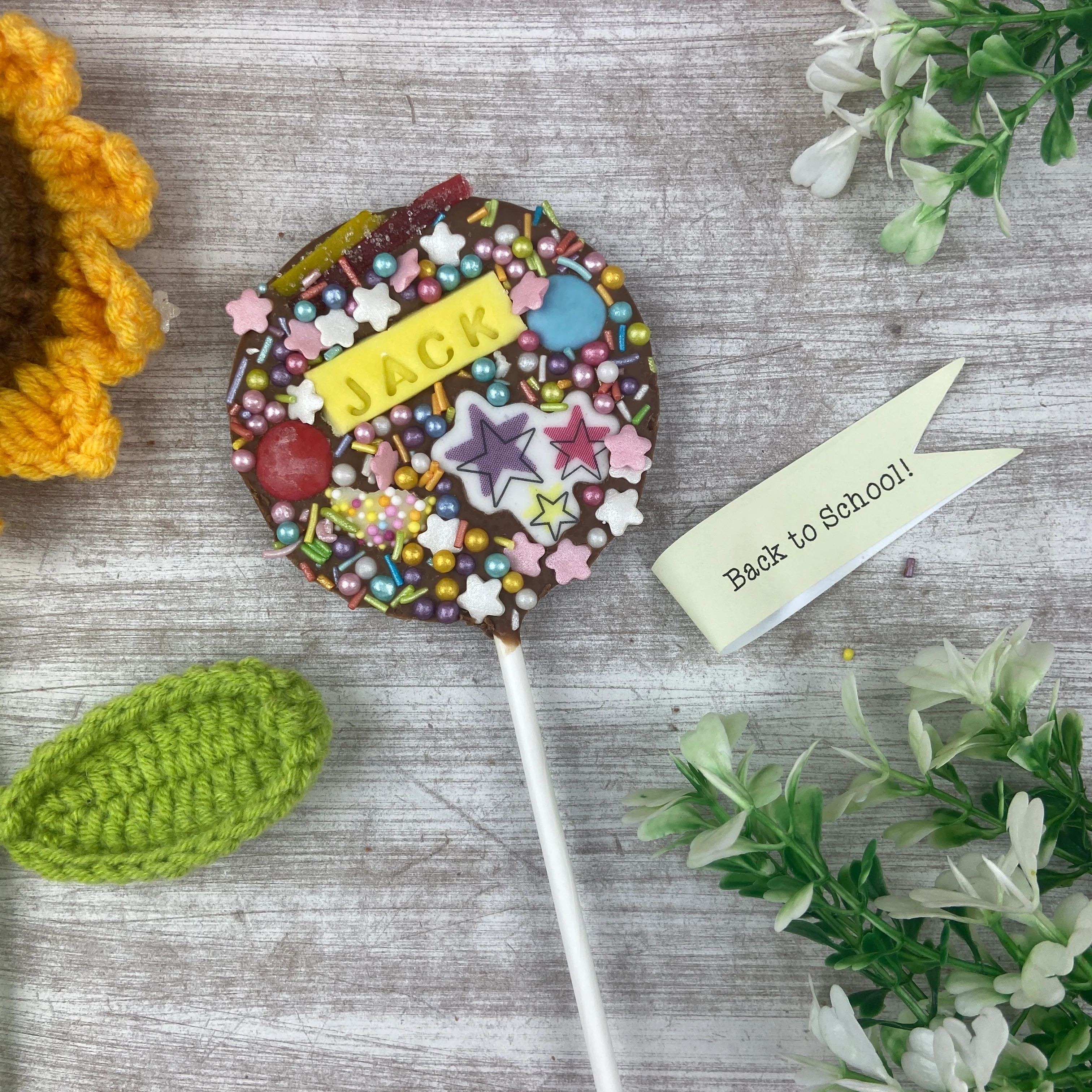Personalised Back To School Belgian Chocolate Lollipop - Image 4