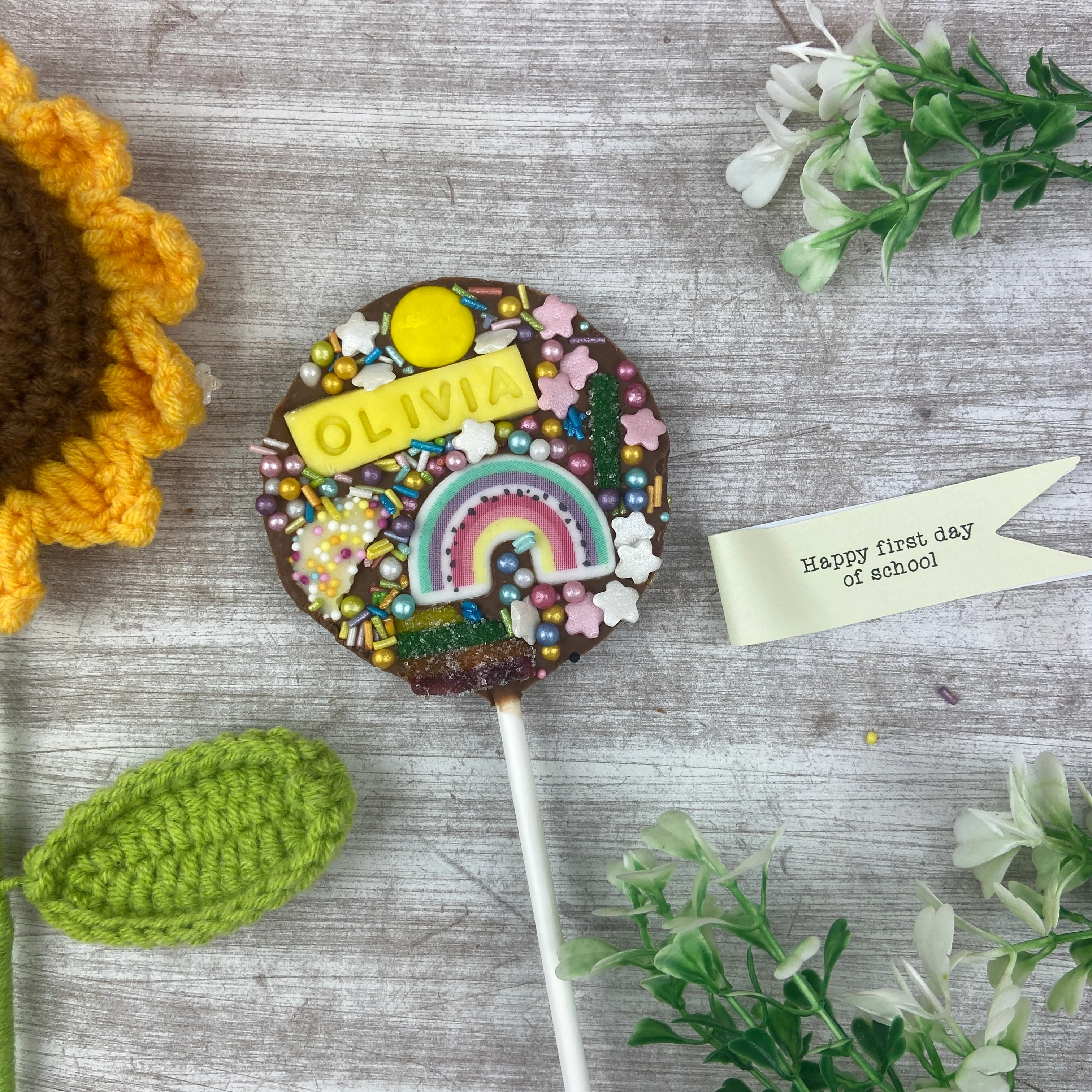 Personalised Back To School Belgian Chocolate Lollipop - Image 5