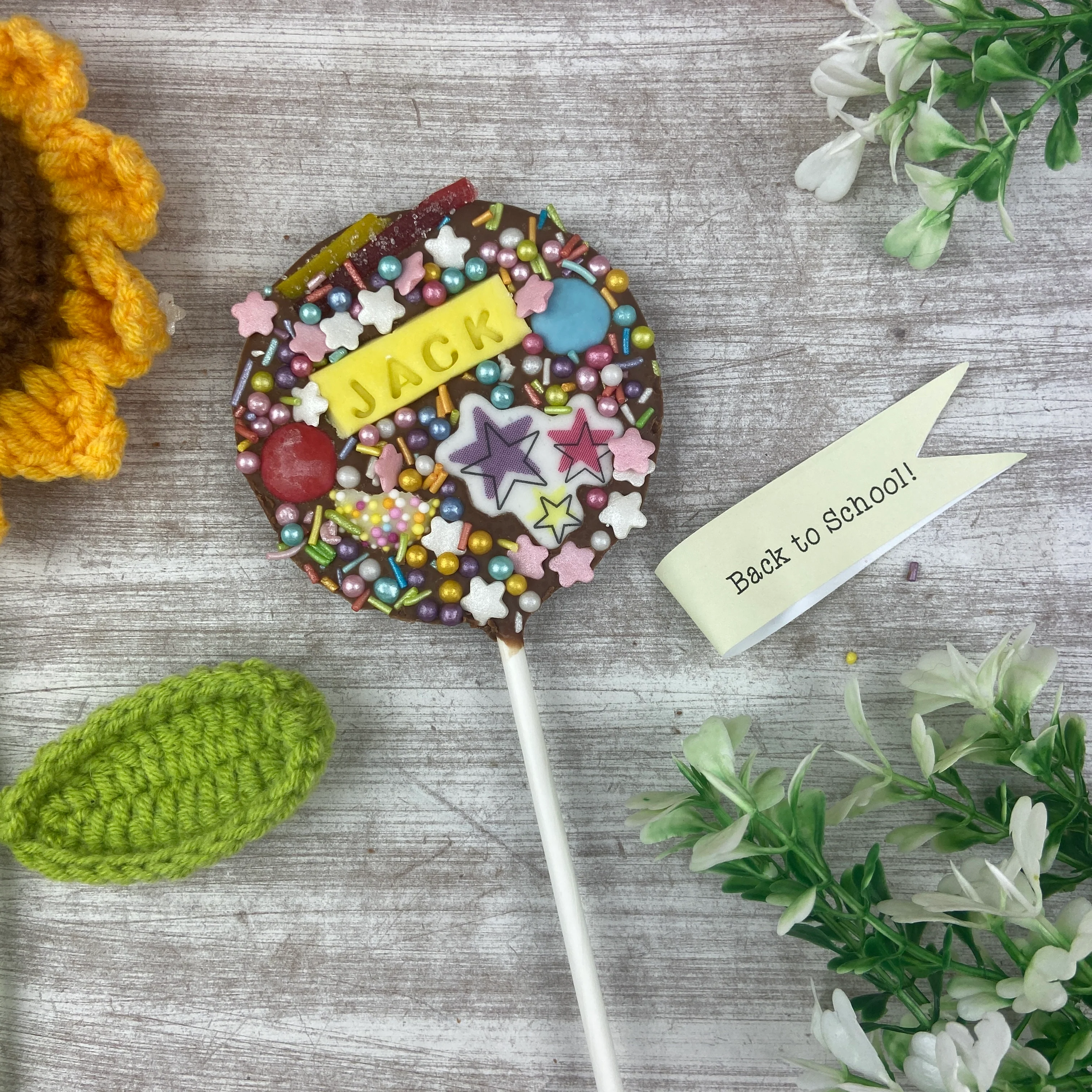Personalised Back To School Belgian Chocolate Lollipop - Image 6