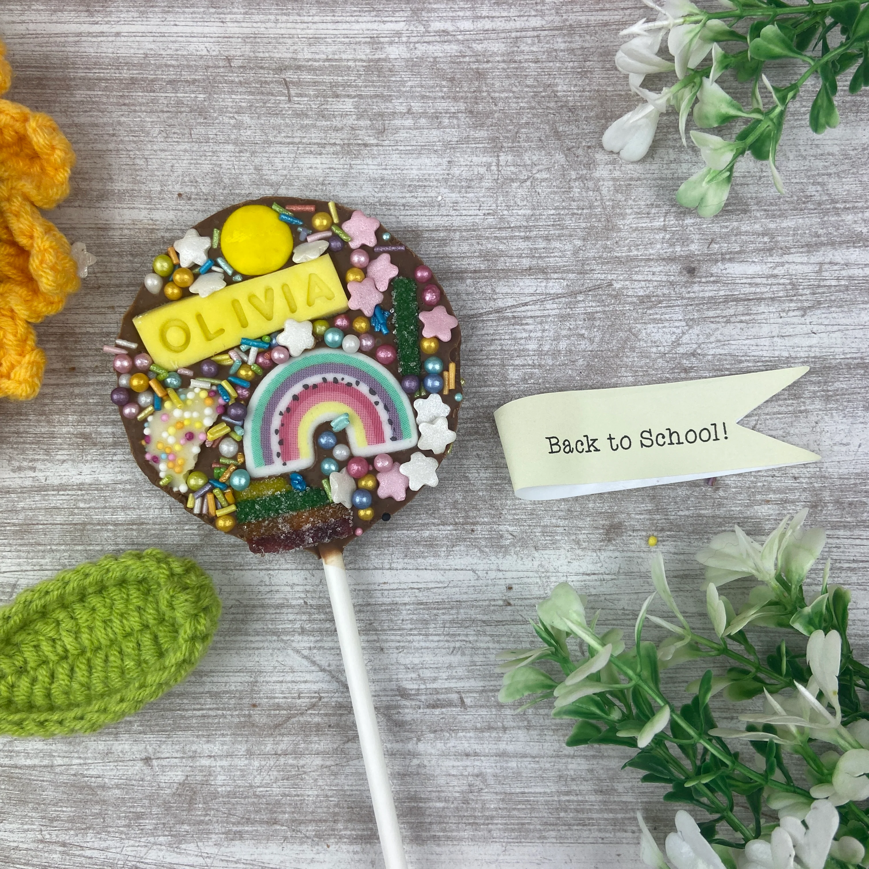 Personalised Back To School Belgian Chocolate Lollipop - Image 7