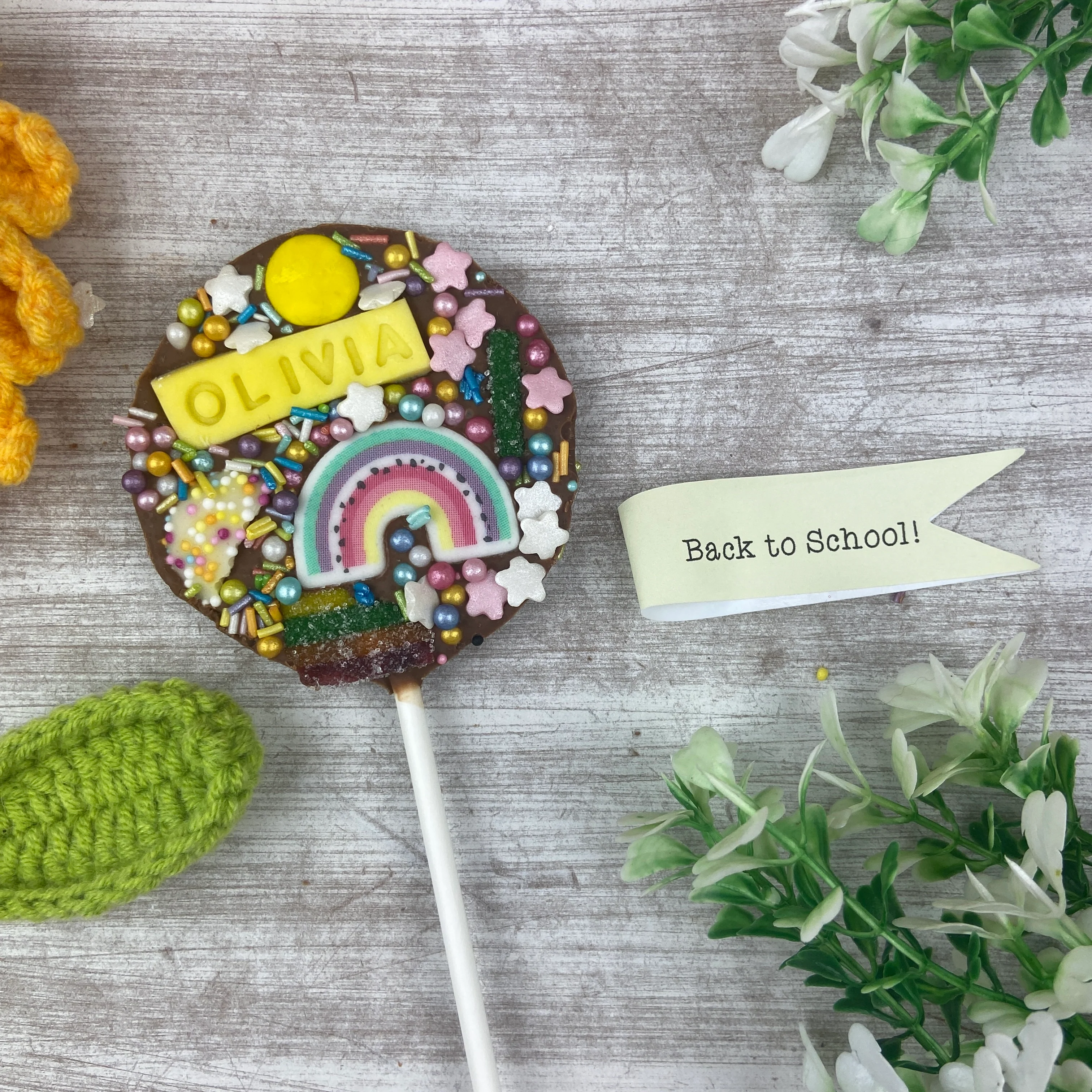 Personalised Back To School Belgian Chocolate Lollipop - Image 8