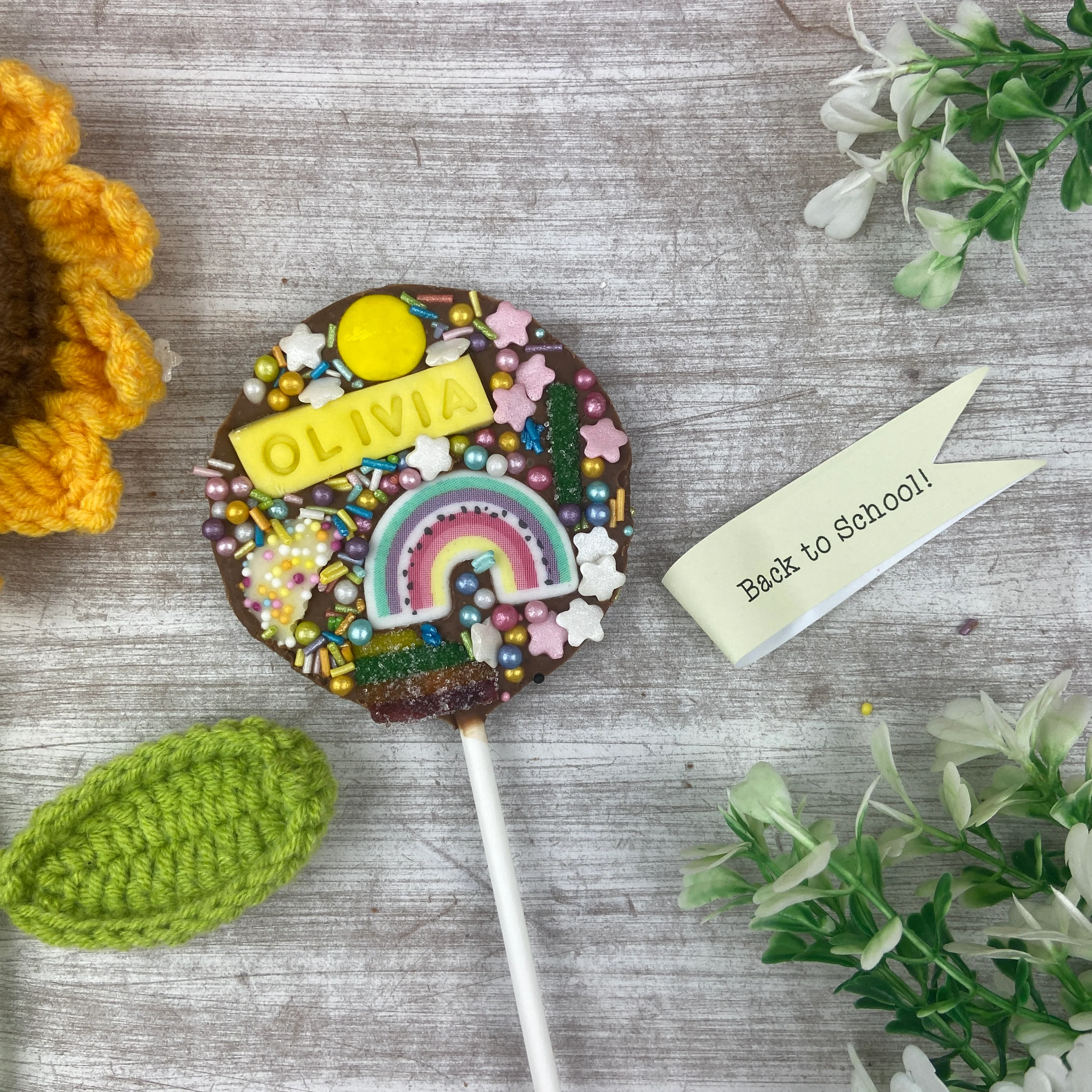 Personalised Back To School Belgian Chocolate Lollipop - Image 9